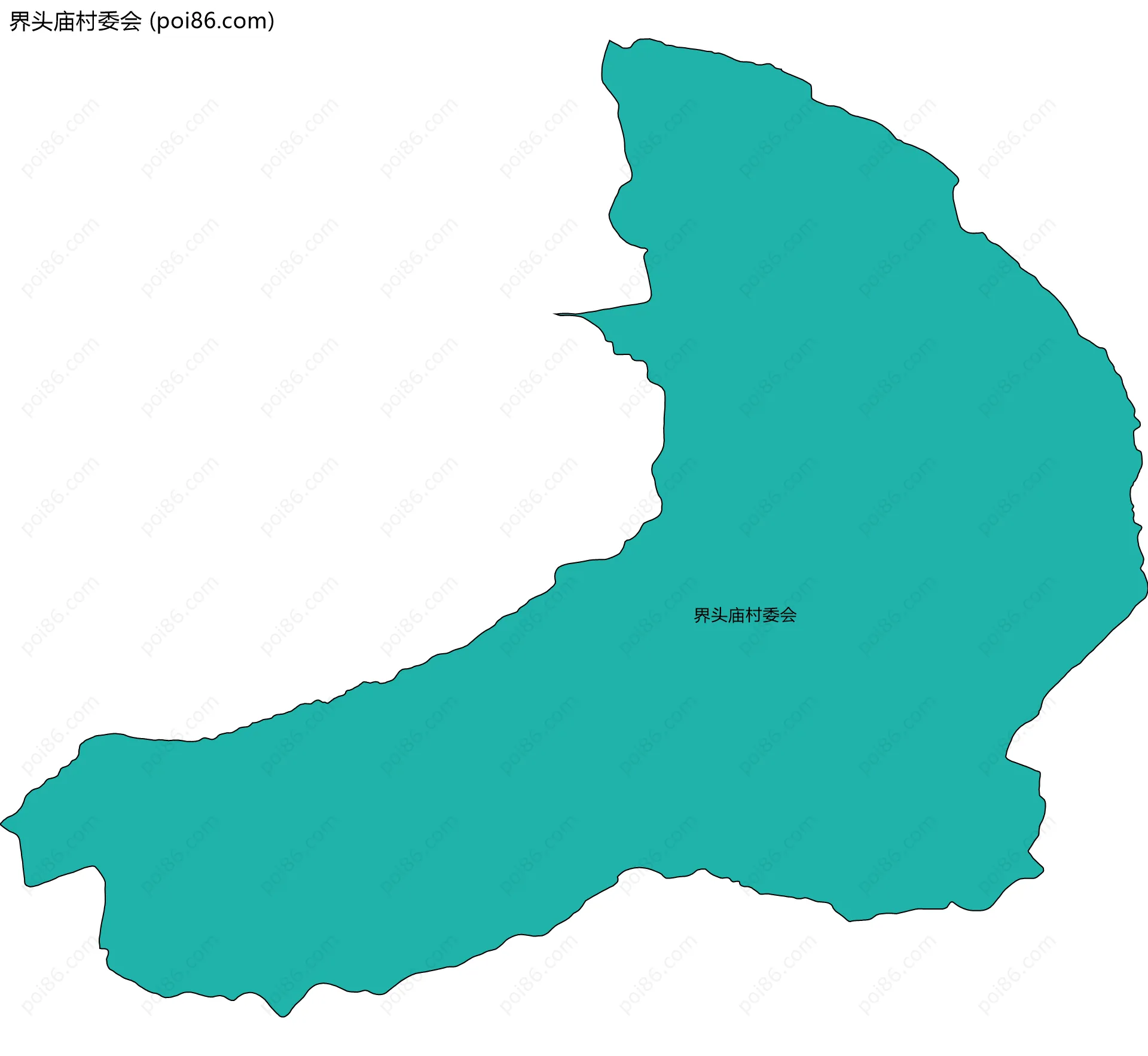 界头庙村委会边界地图