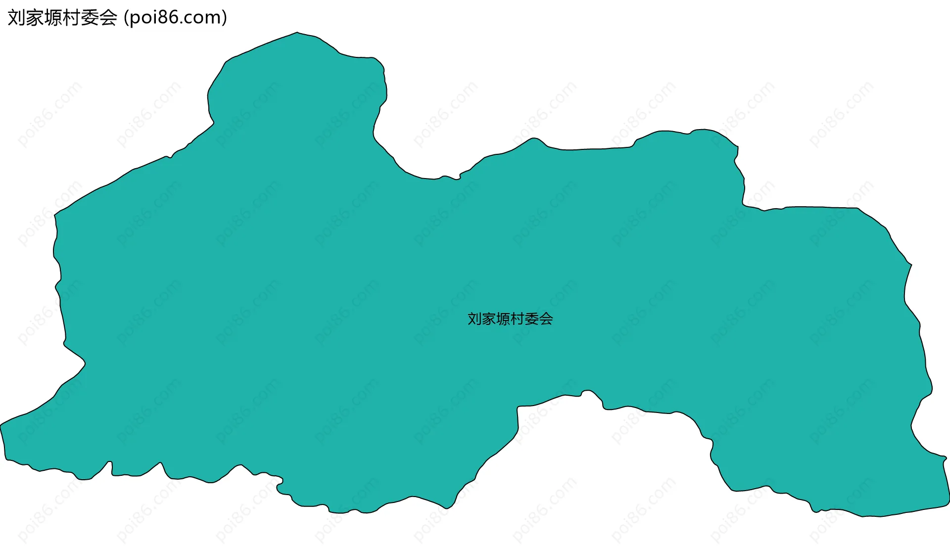 刘家塬村委会边界地图