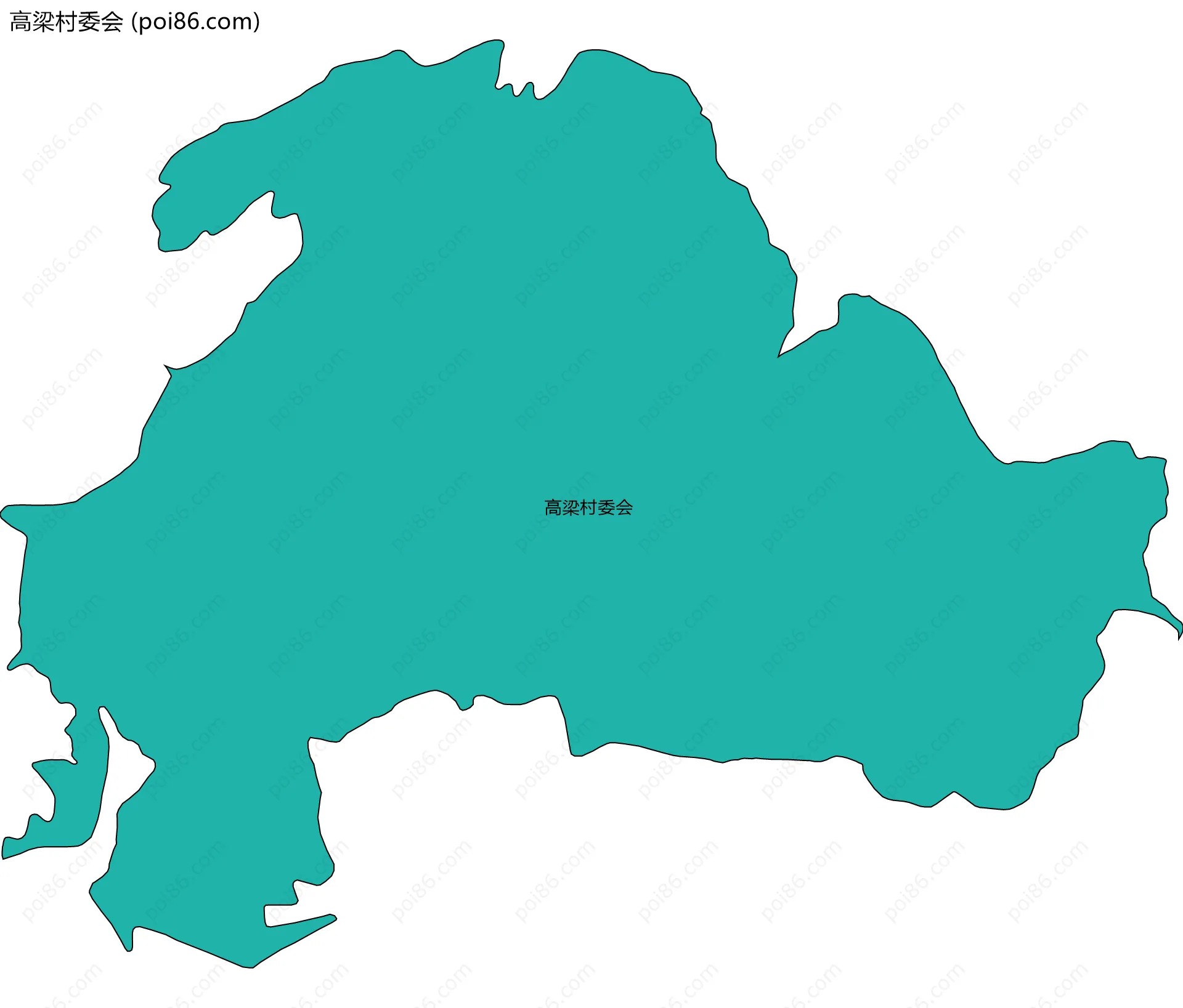 高梁村委会边界地图