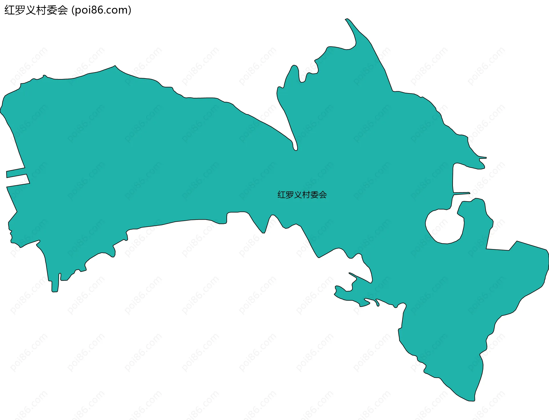 红罗义村委会边界地图
