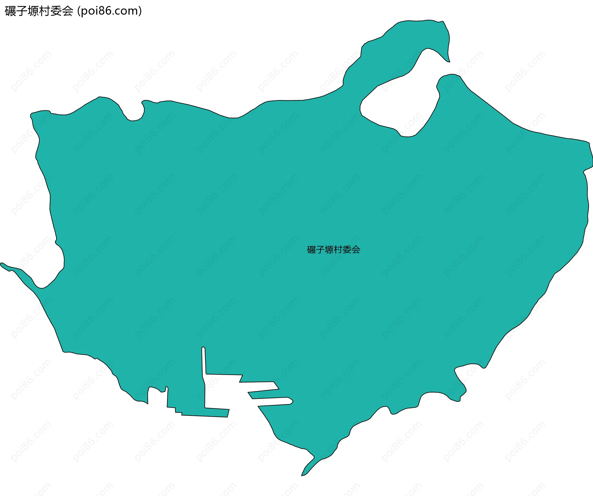 碾子塬村委会边界地图