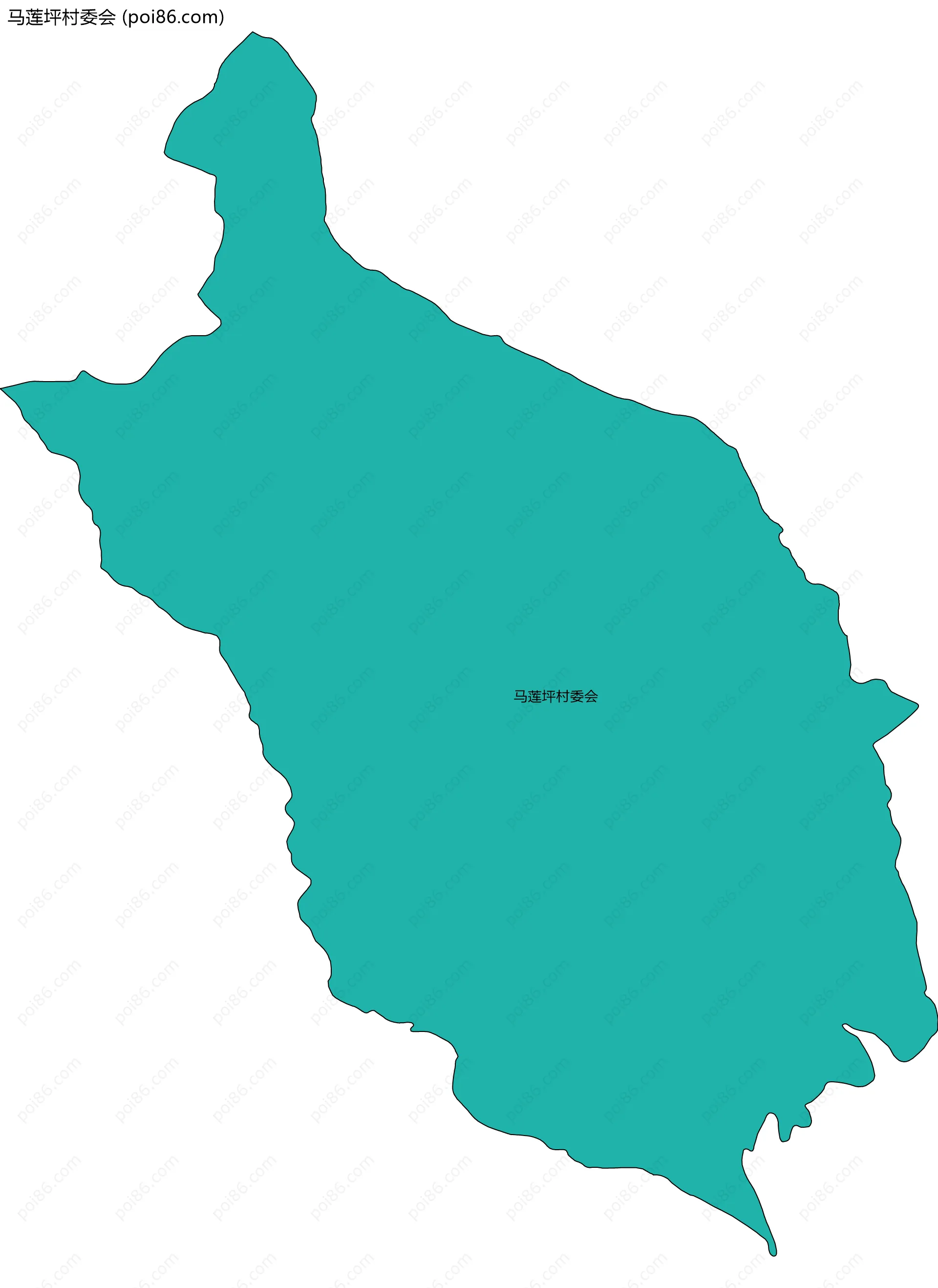 马莲坪村委会边界地图