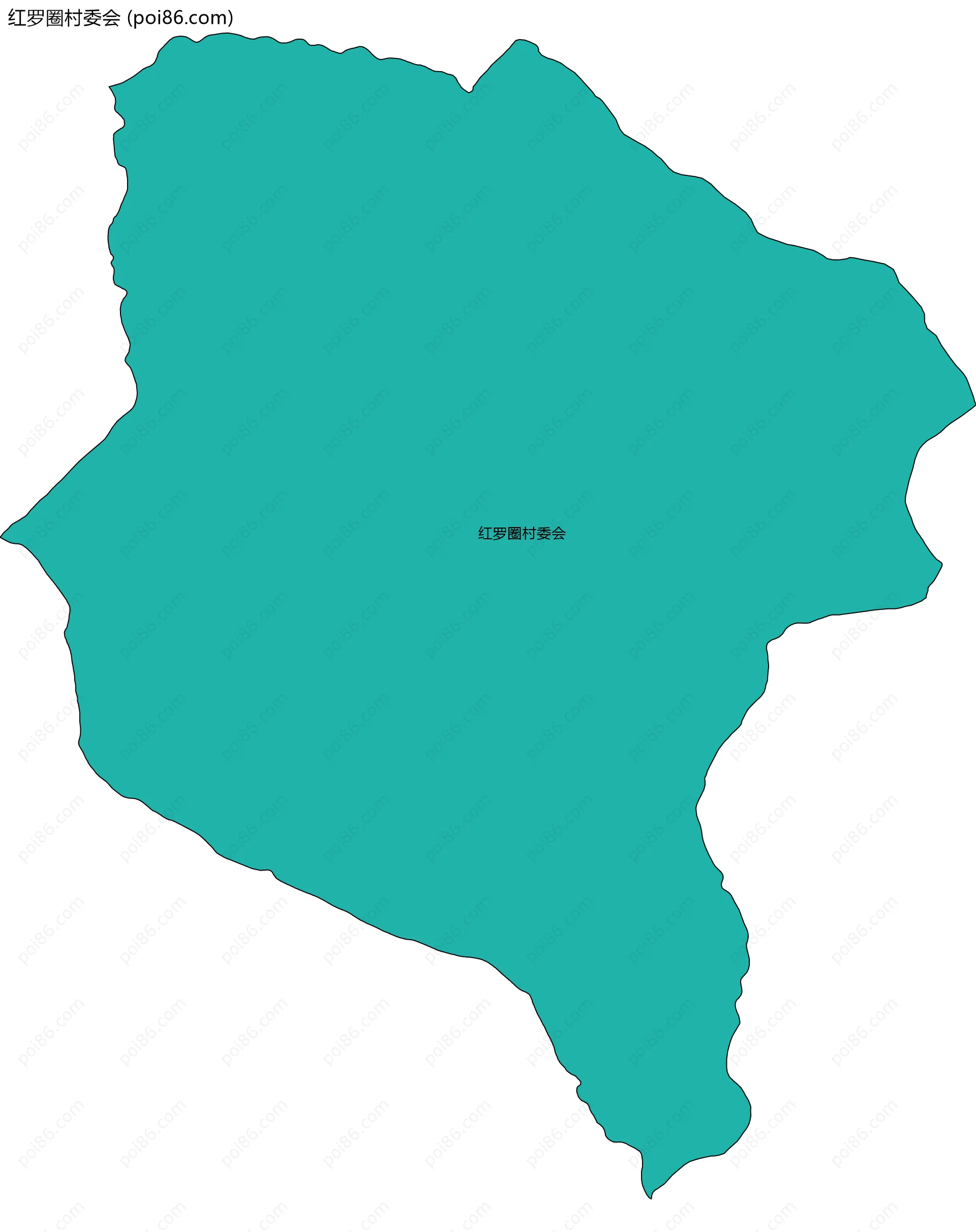 红罗圈村委会边界地图