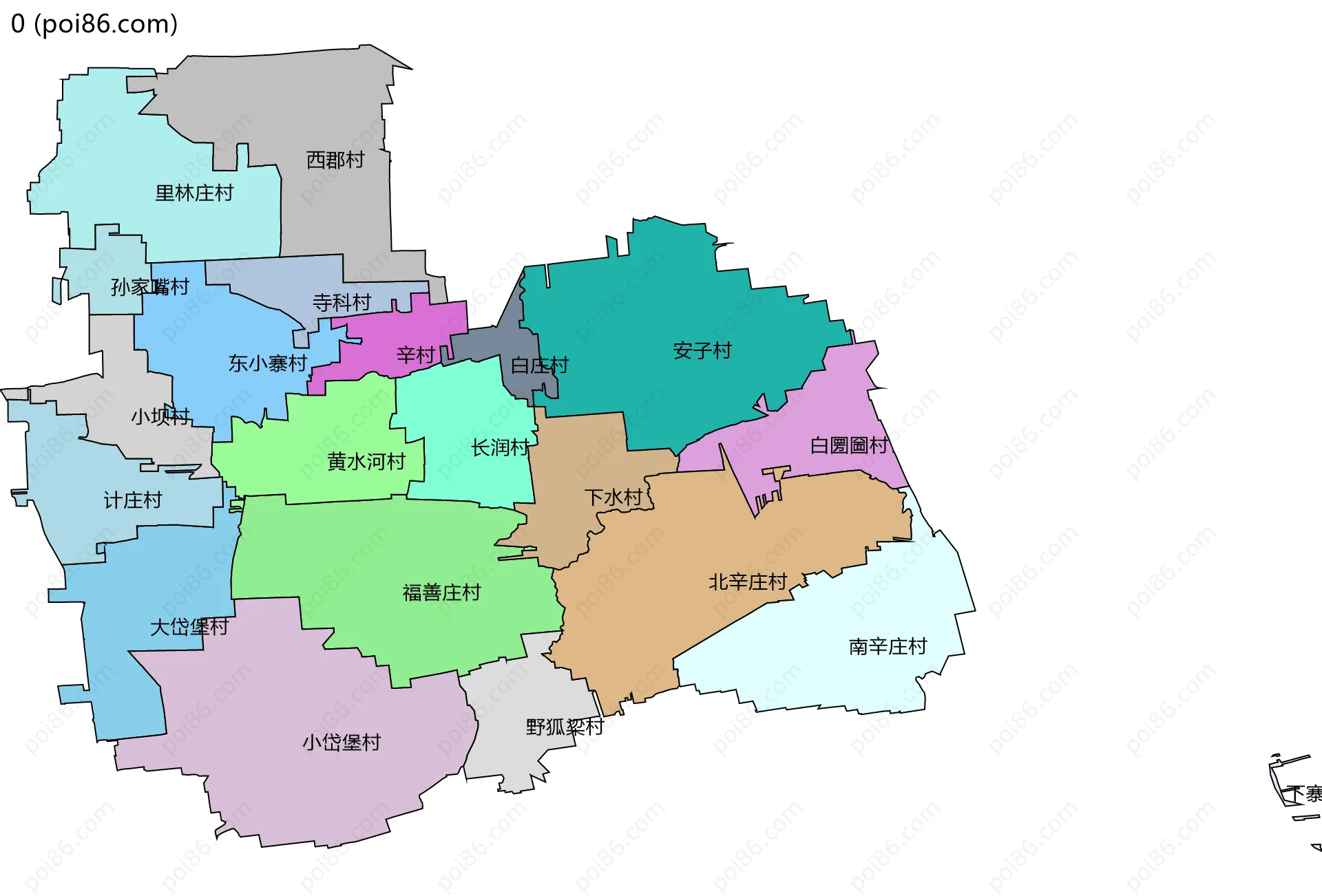 0边界地图(五级行政区划)