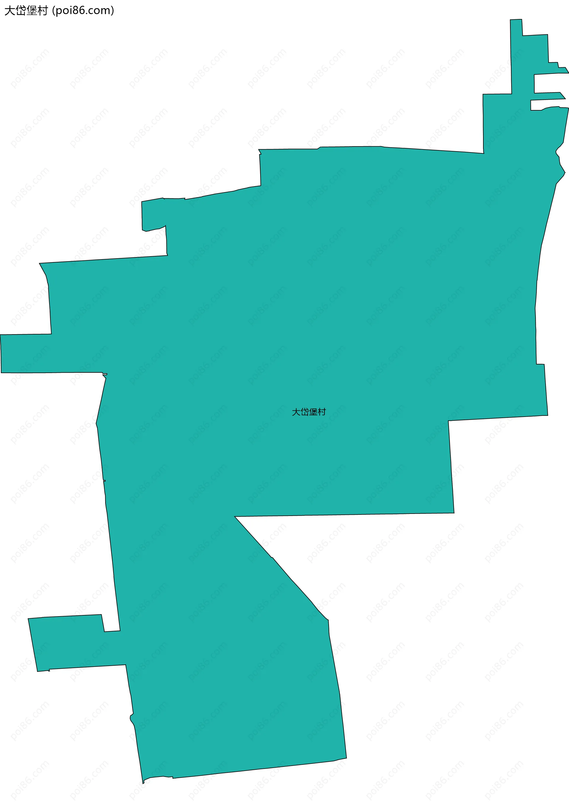 大岱堡村边界地图