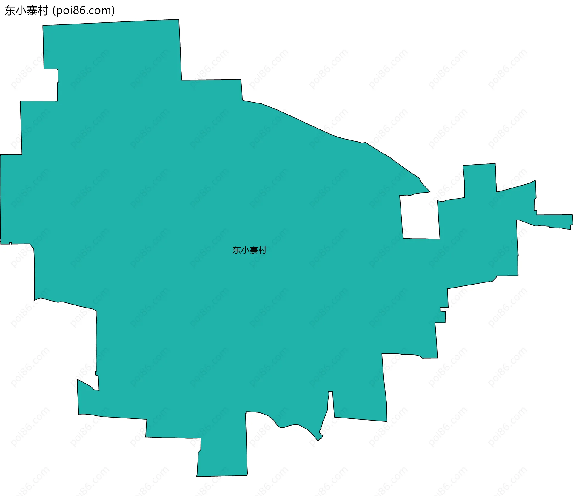 东小寨村边界地图