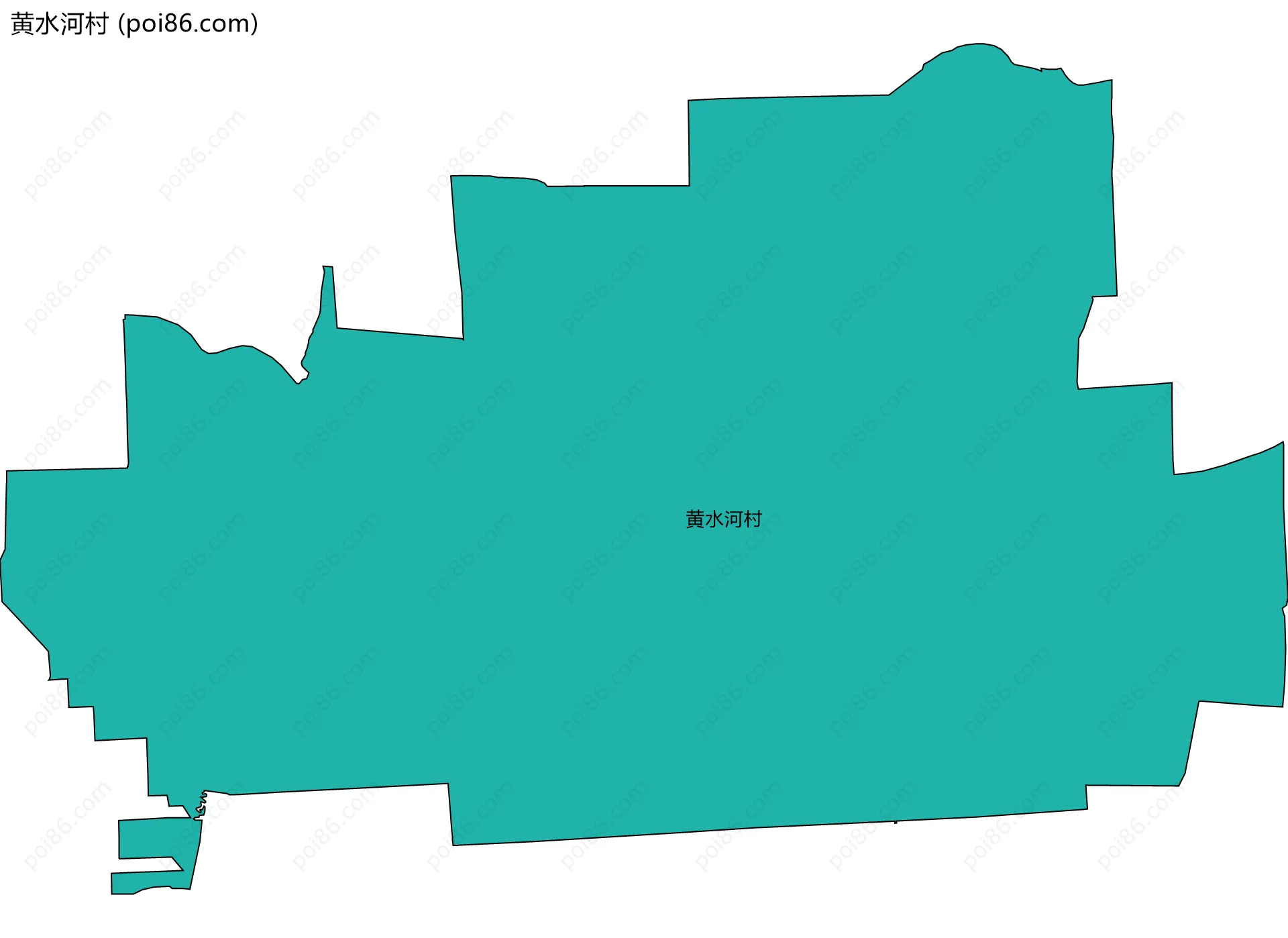 黄水河村边界地图