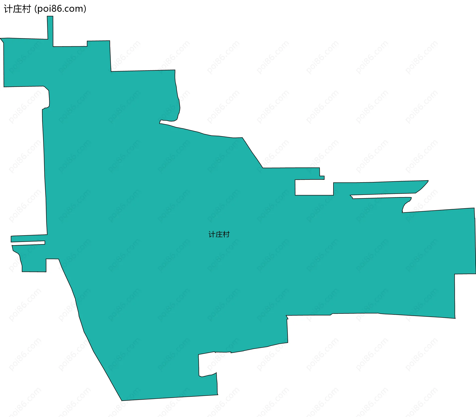 计庄村边界地图