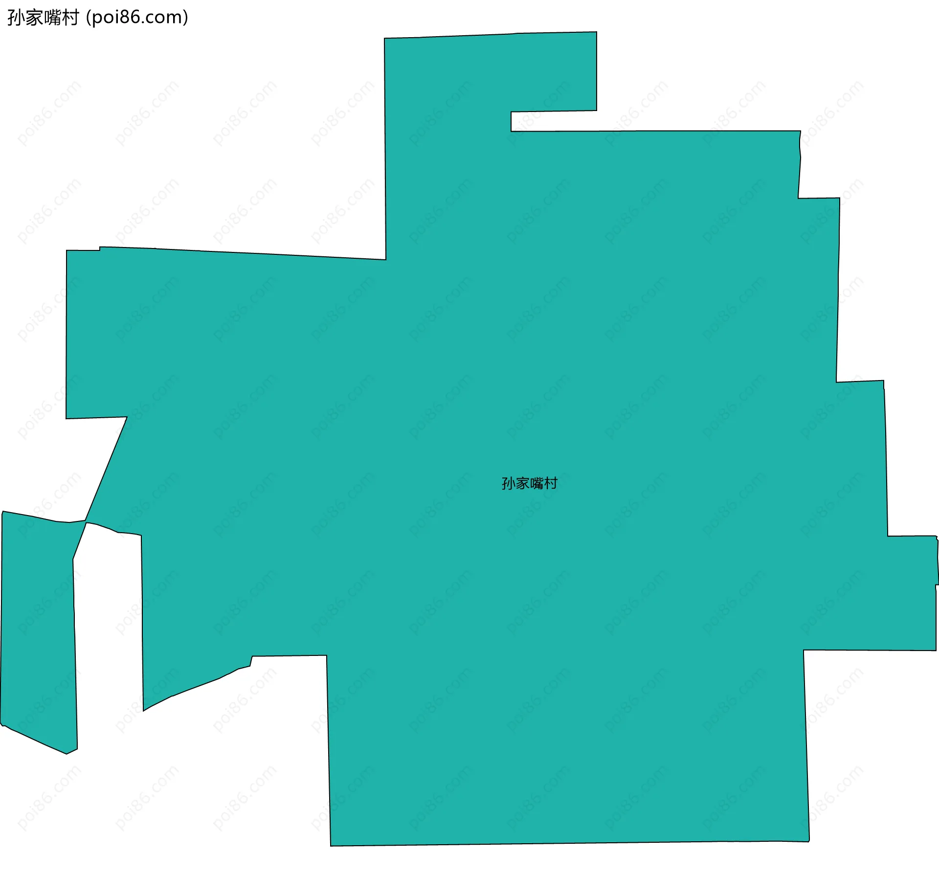孙家嘴村边界地图