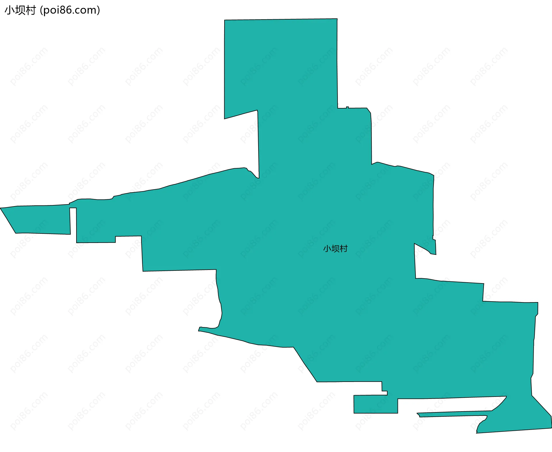 小坝村边界地图