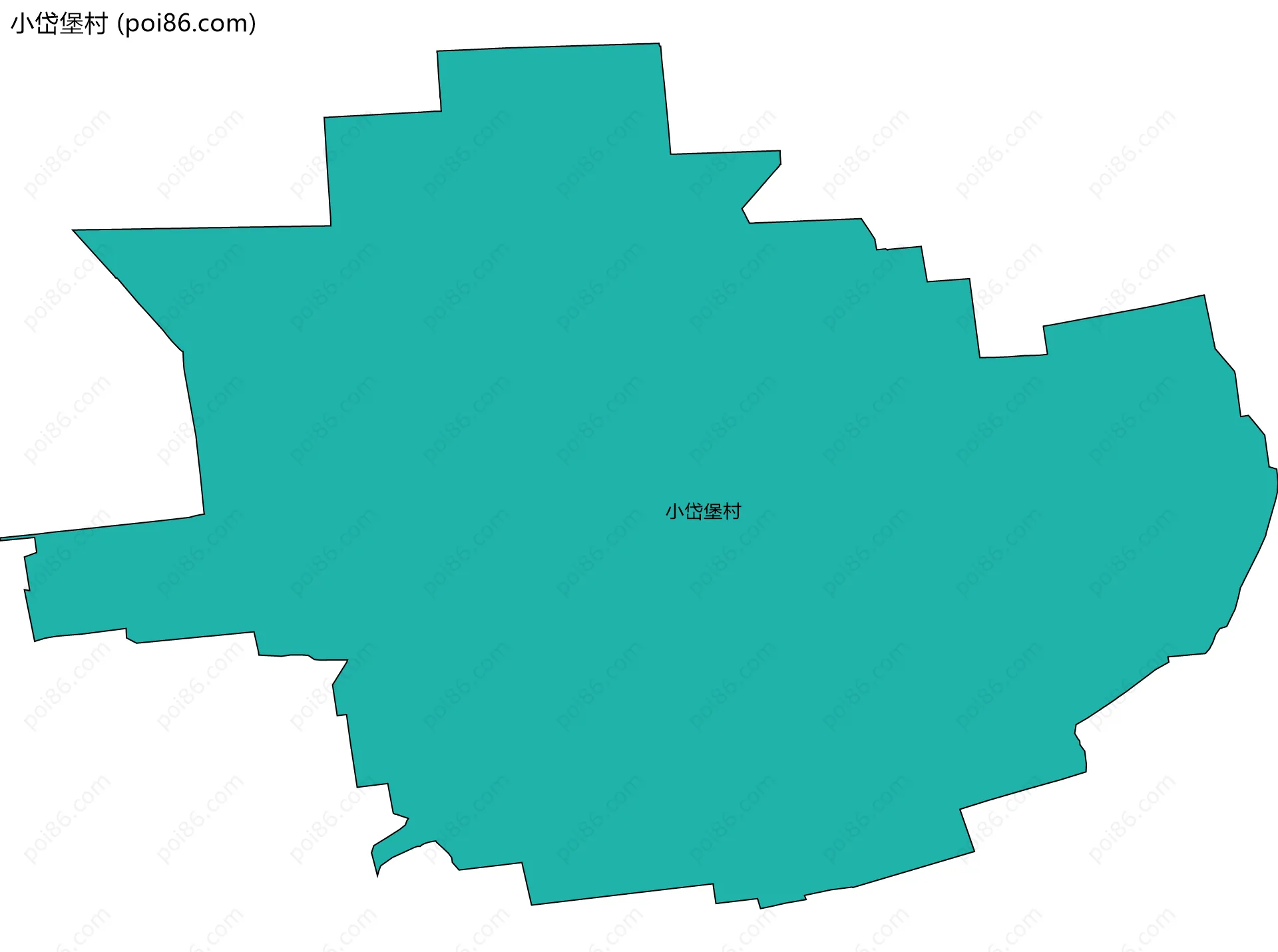 小岱堡村边界地图