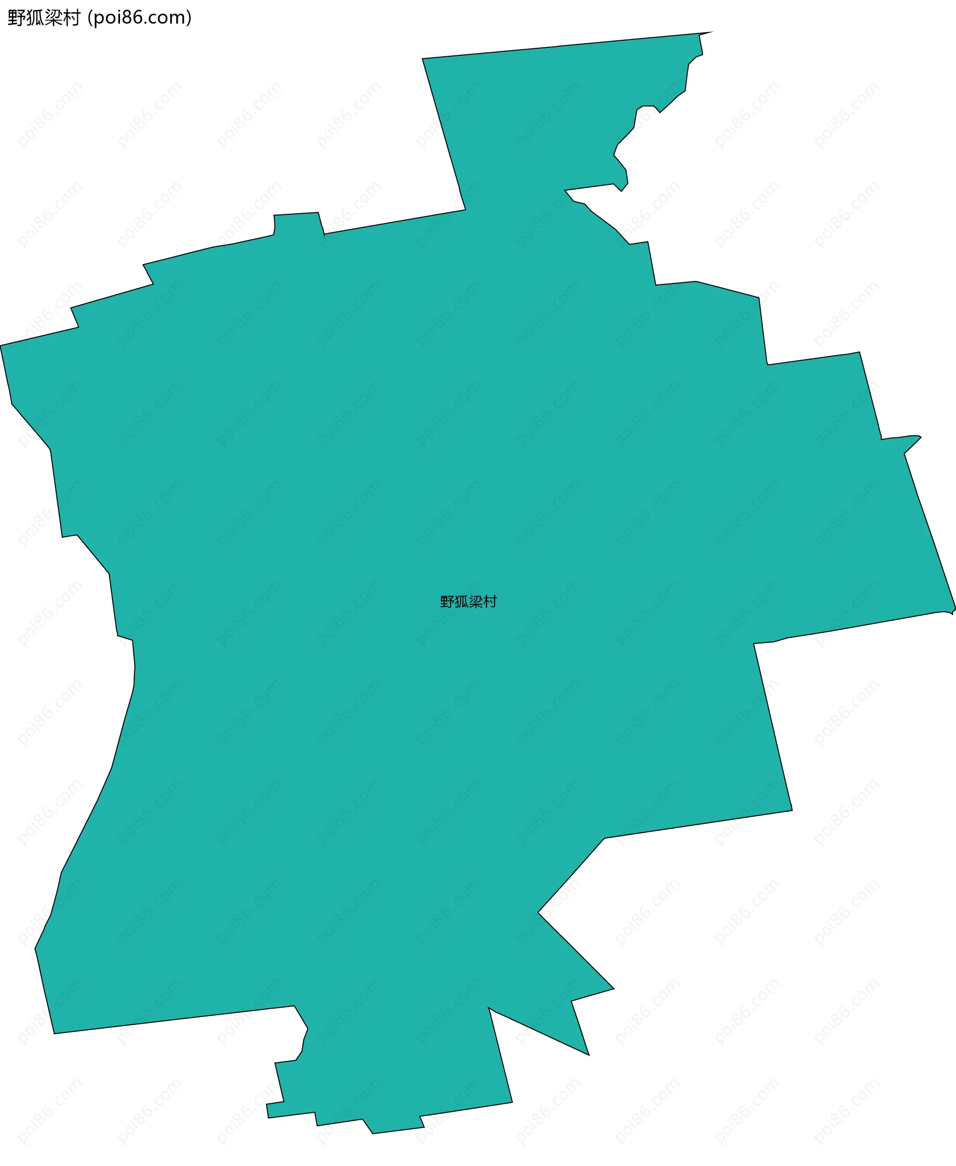 野狐梁村边界地图