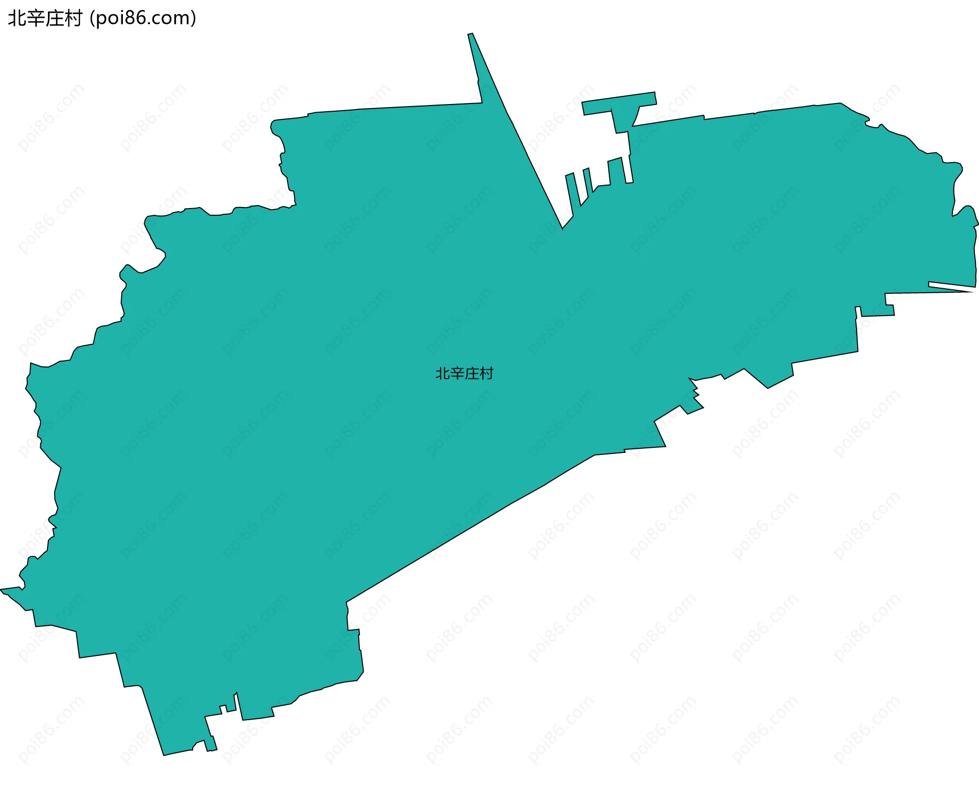 北辛庄村边界地图