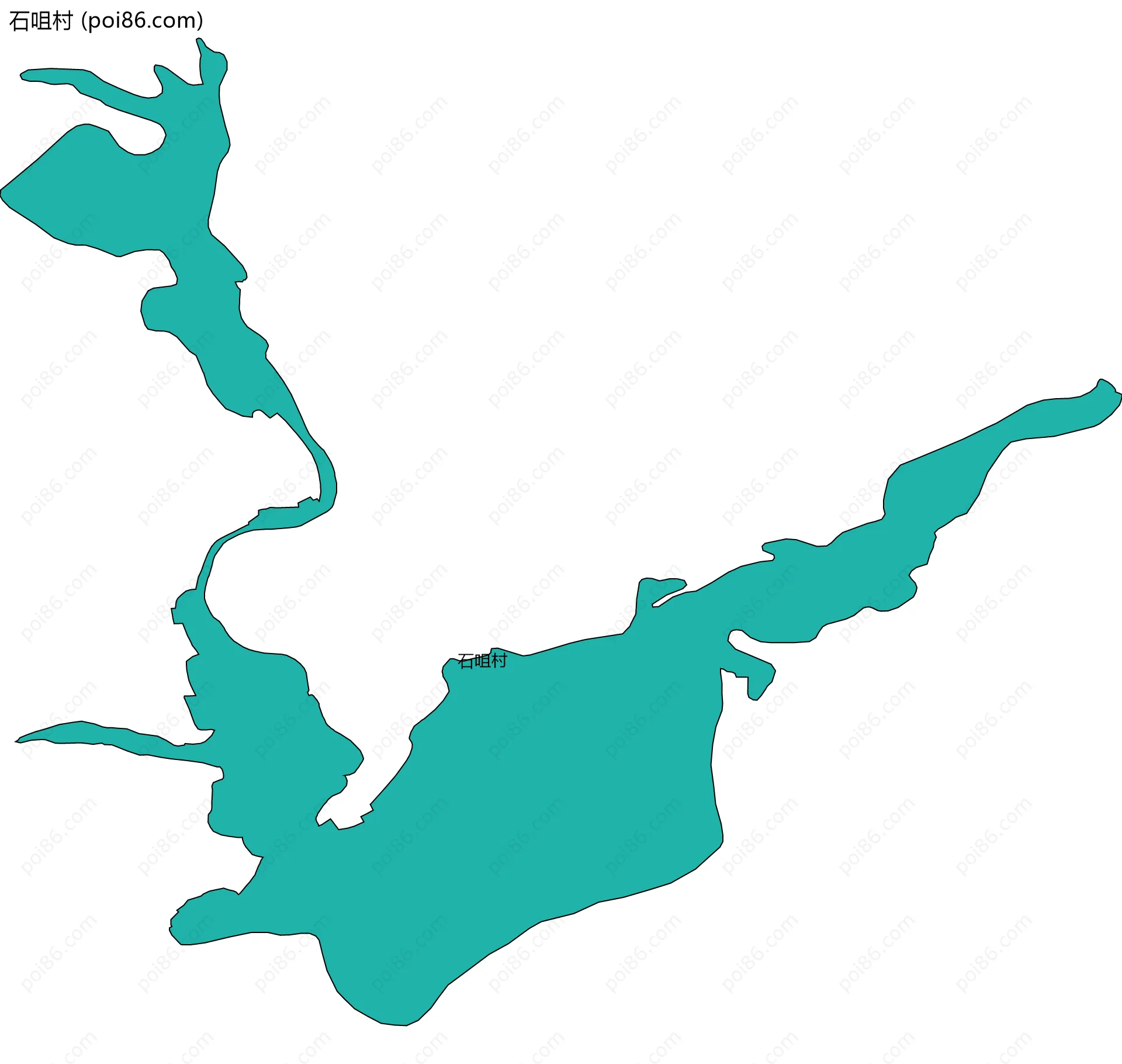 石咀村边界地图