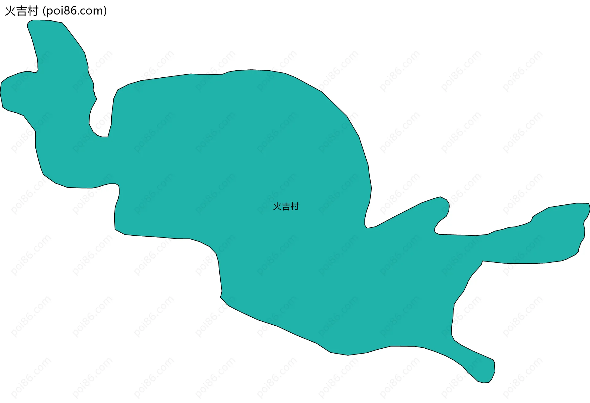 火吉村边界地图