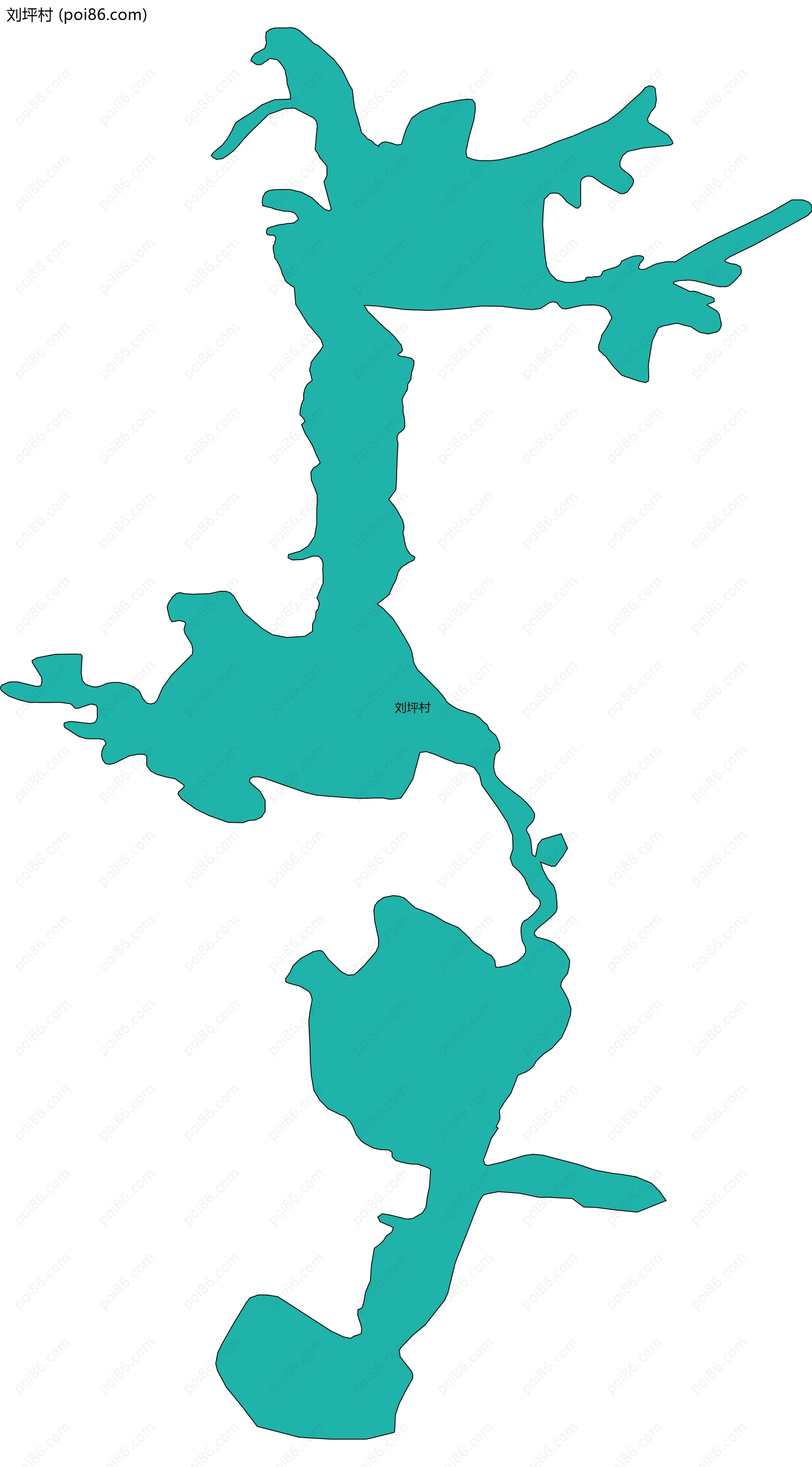 刘坪村边界地图