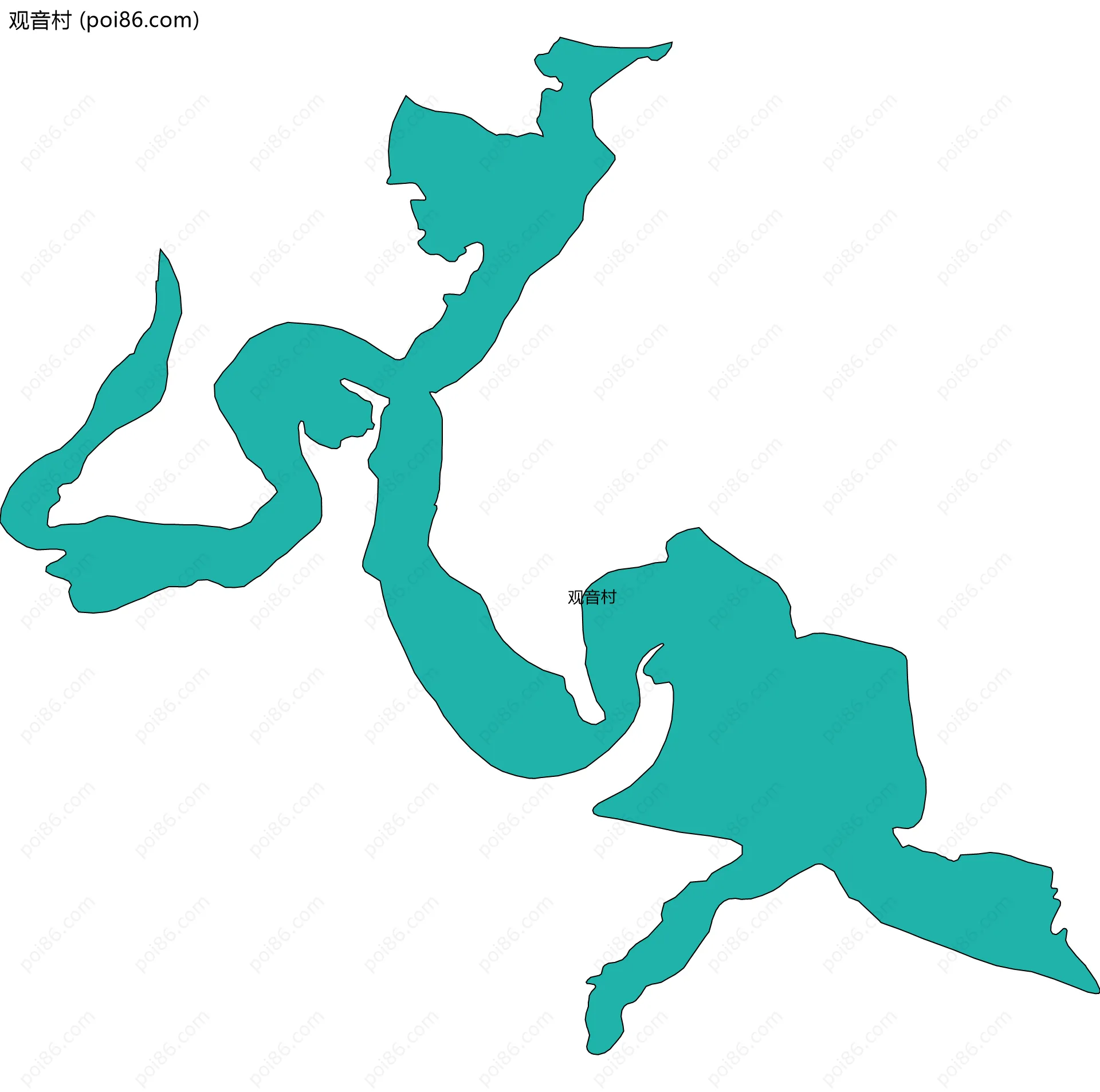 观音村边界地图