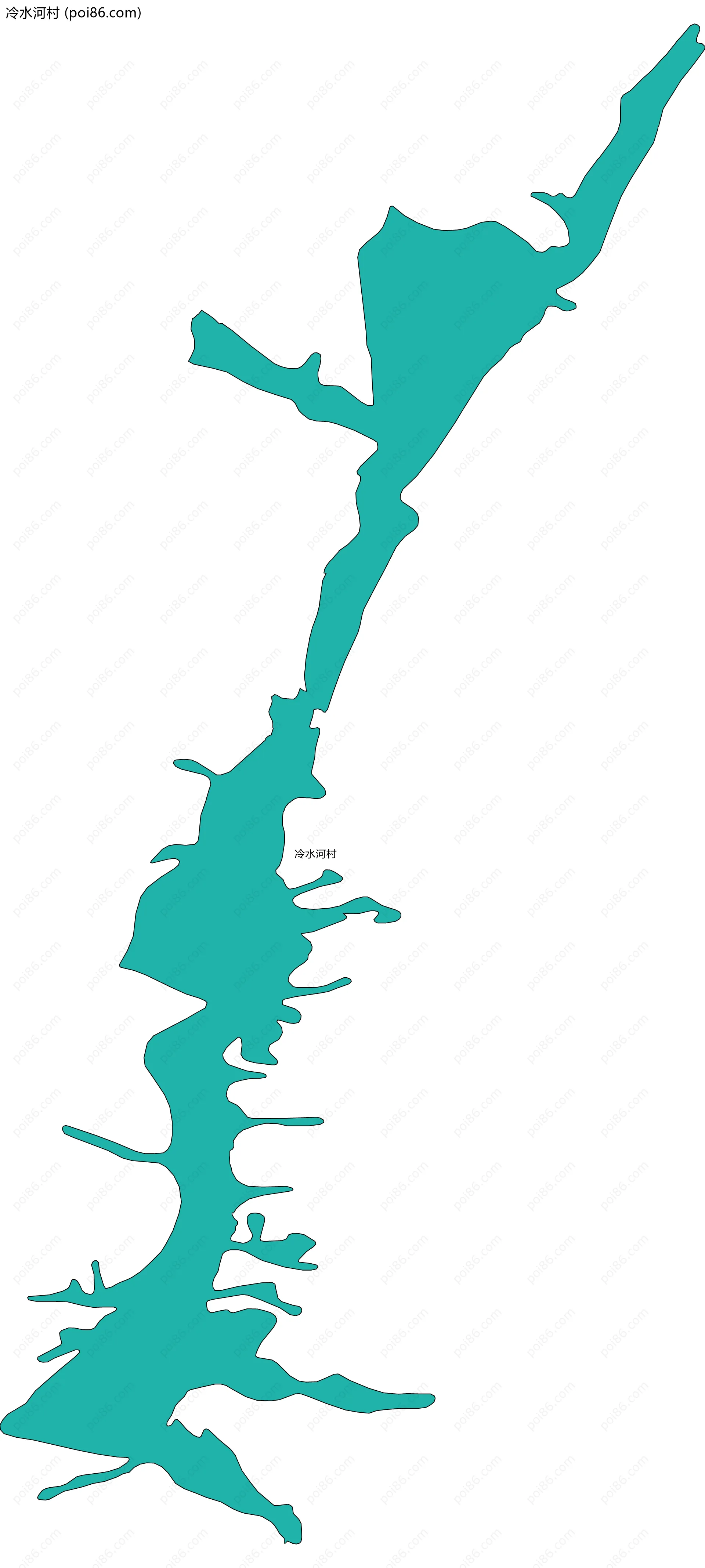 冷水河村边界地图