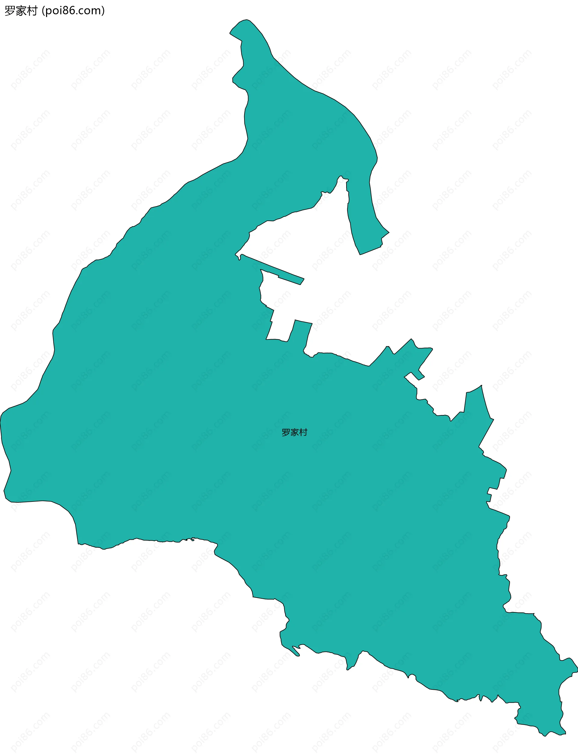 罗家村边界地图