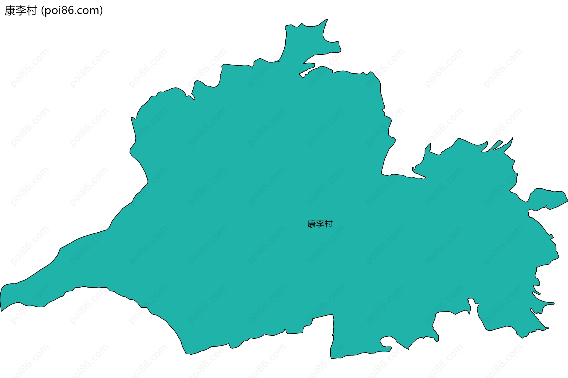 康李村边界地图