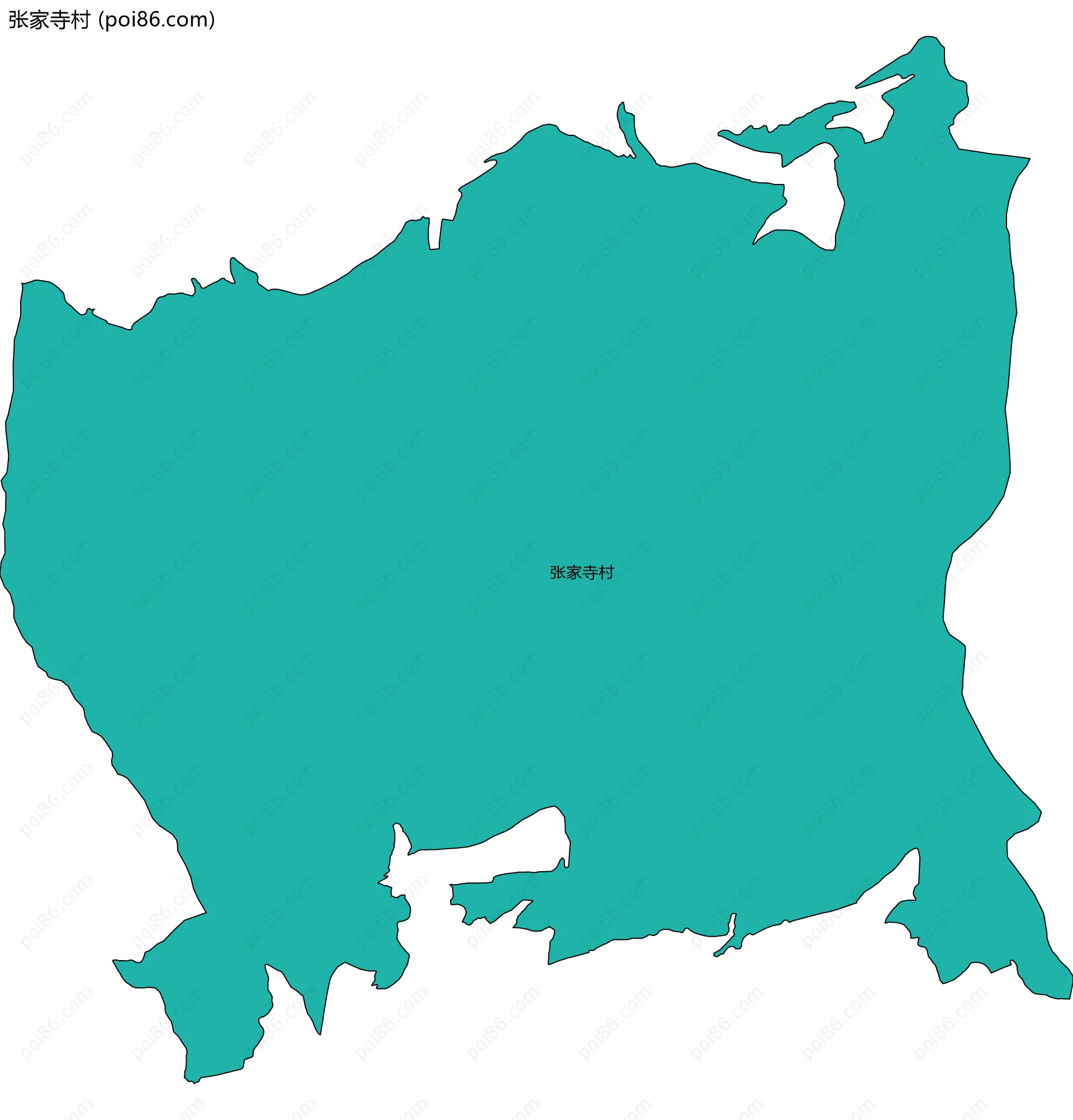 张家寺村边界地图