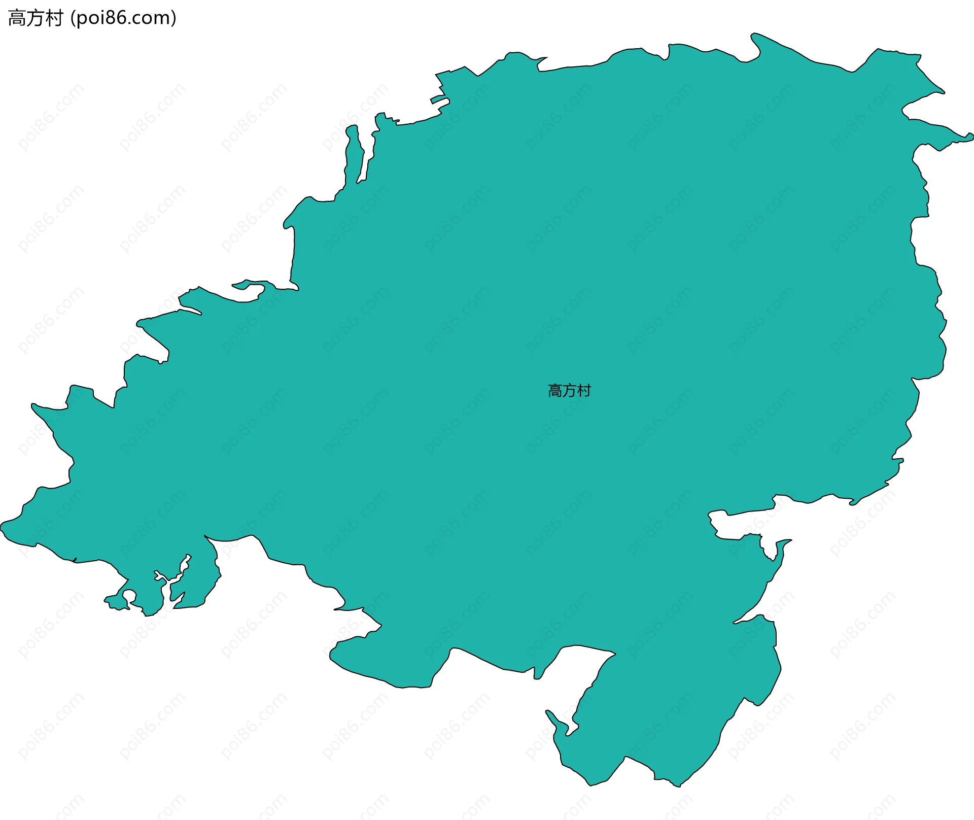 高方村边界地图