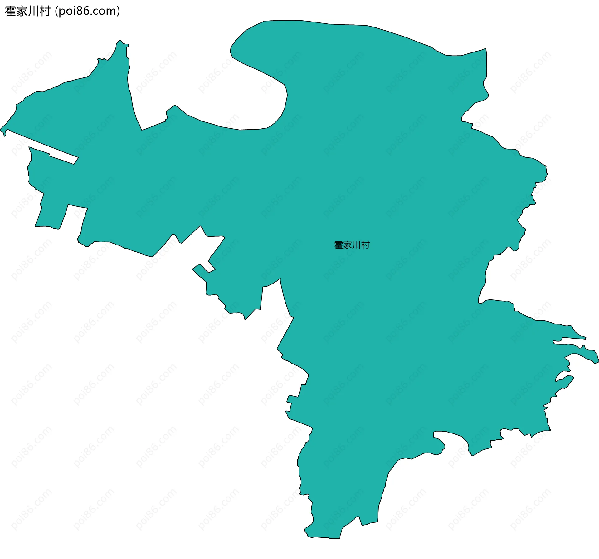 霍家川村边界地图