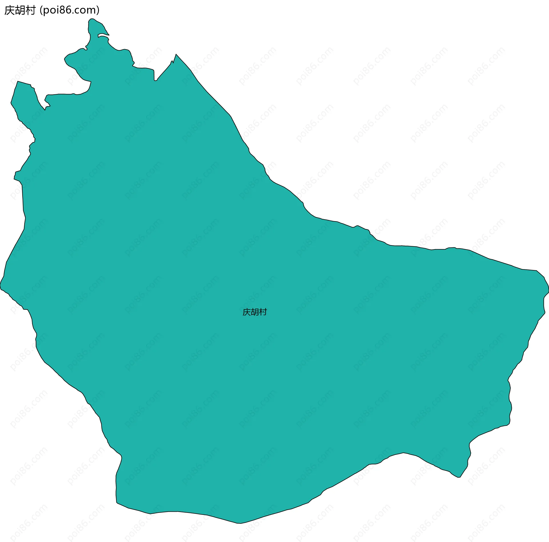 庆胡村边界地图