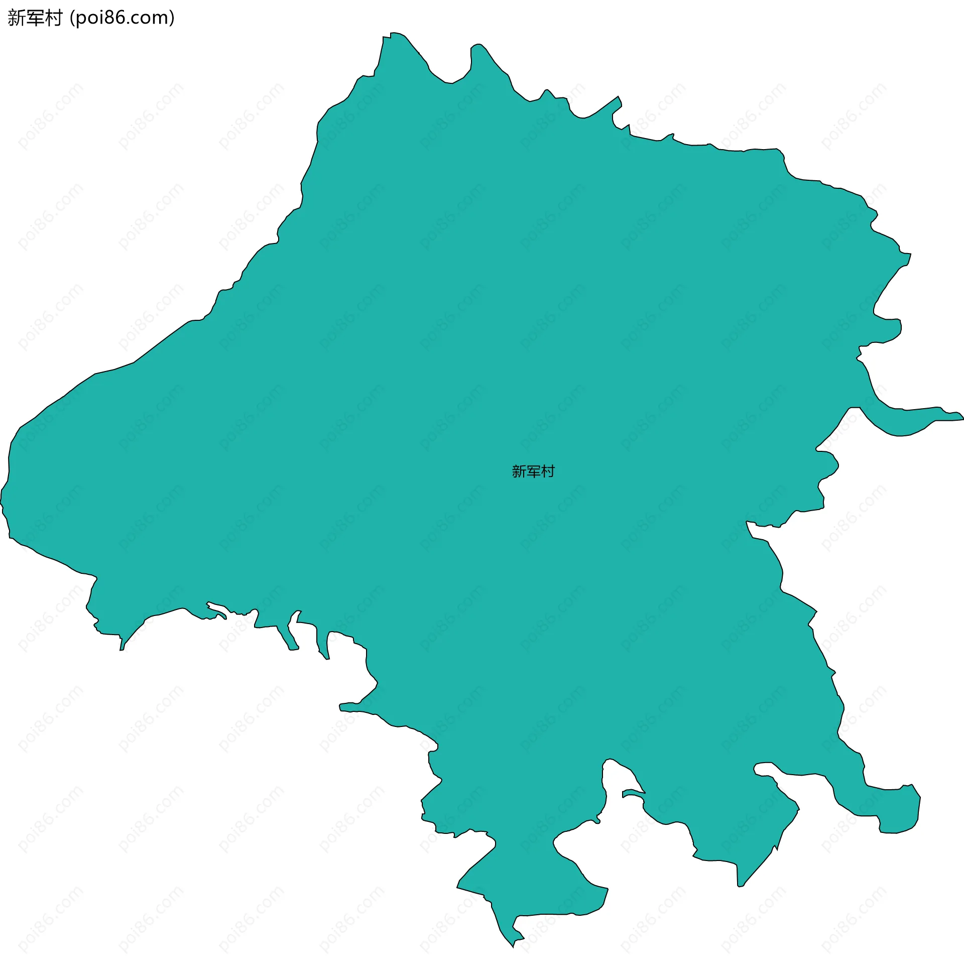 新军村边界地图