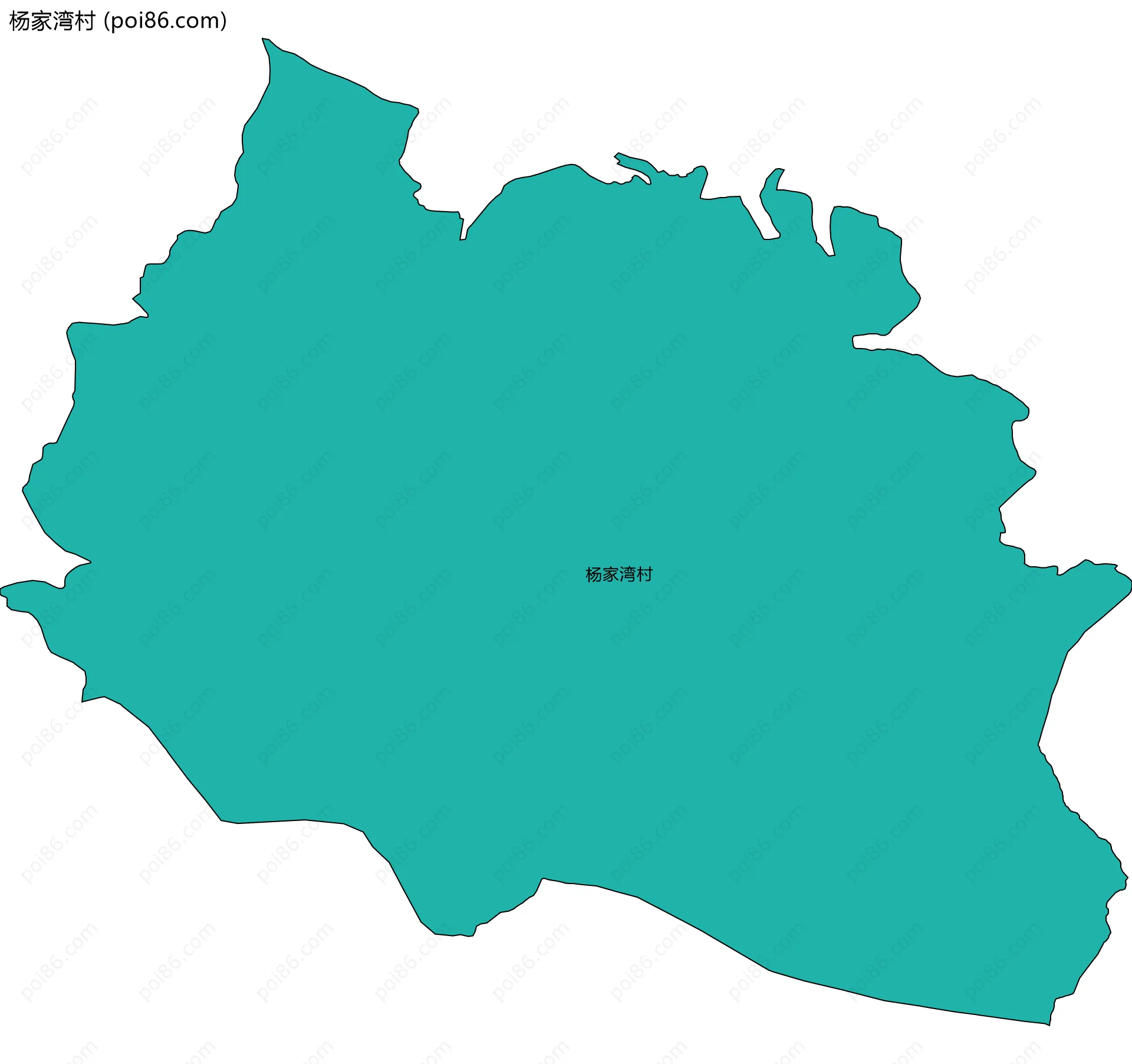 杨家湾村边界地图