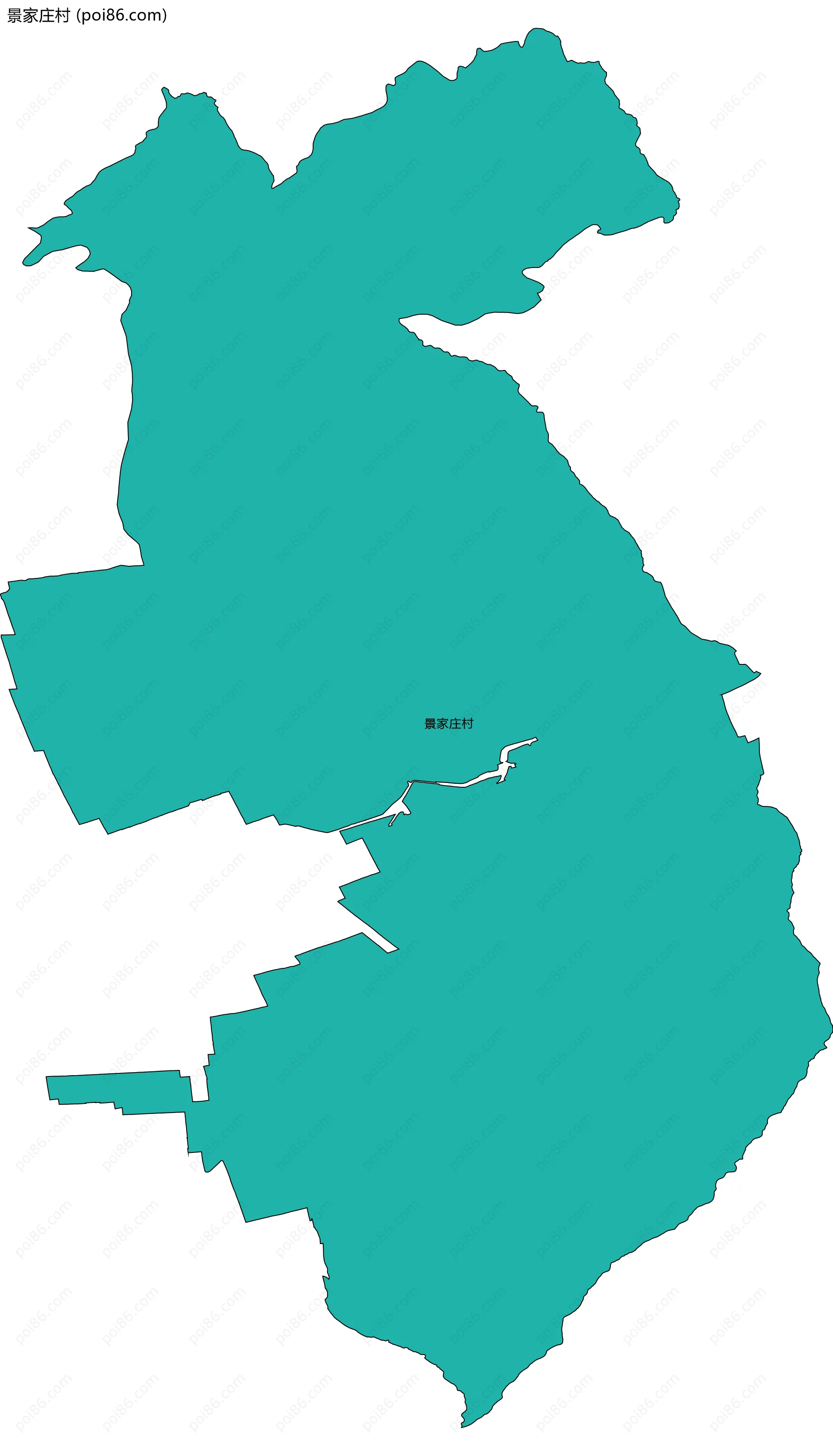 景家庄村边界地图