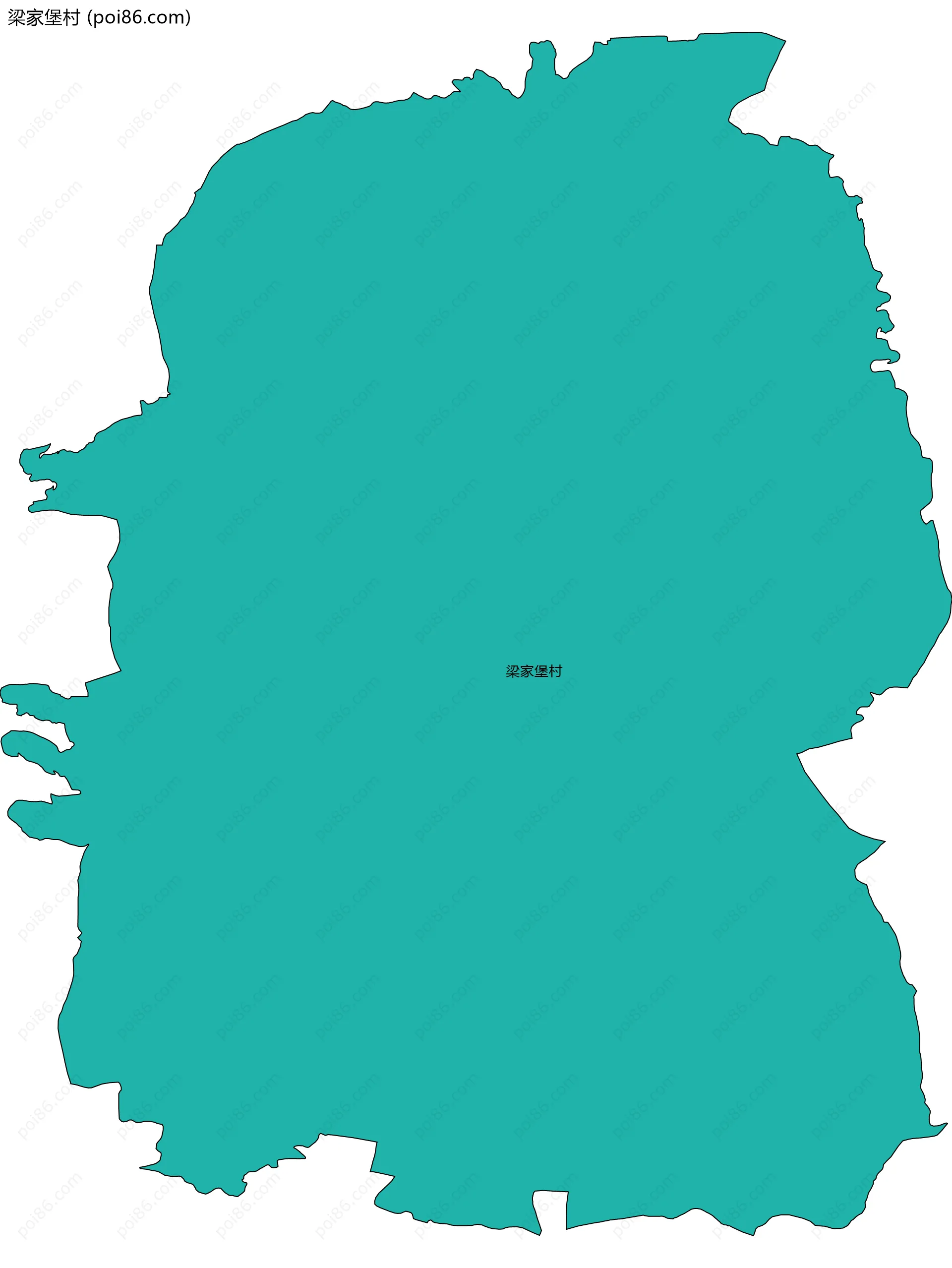 梁家堡村边界地图