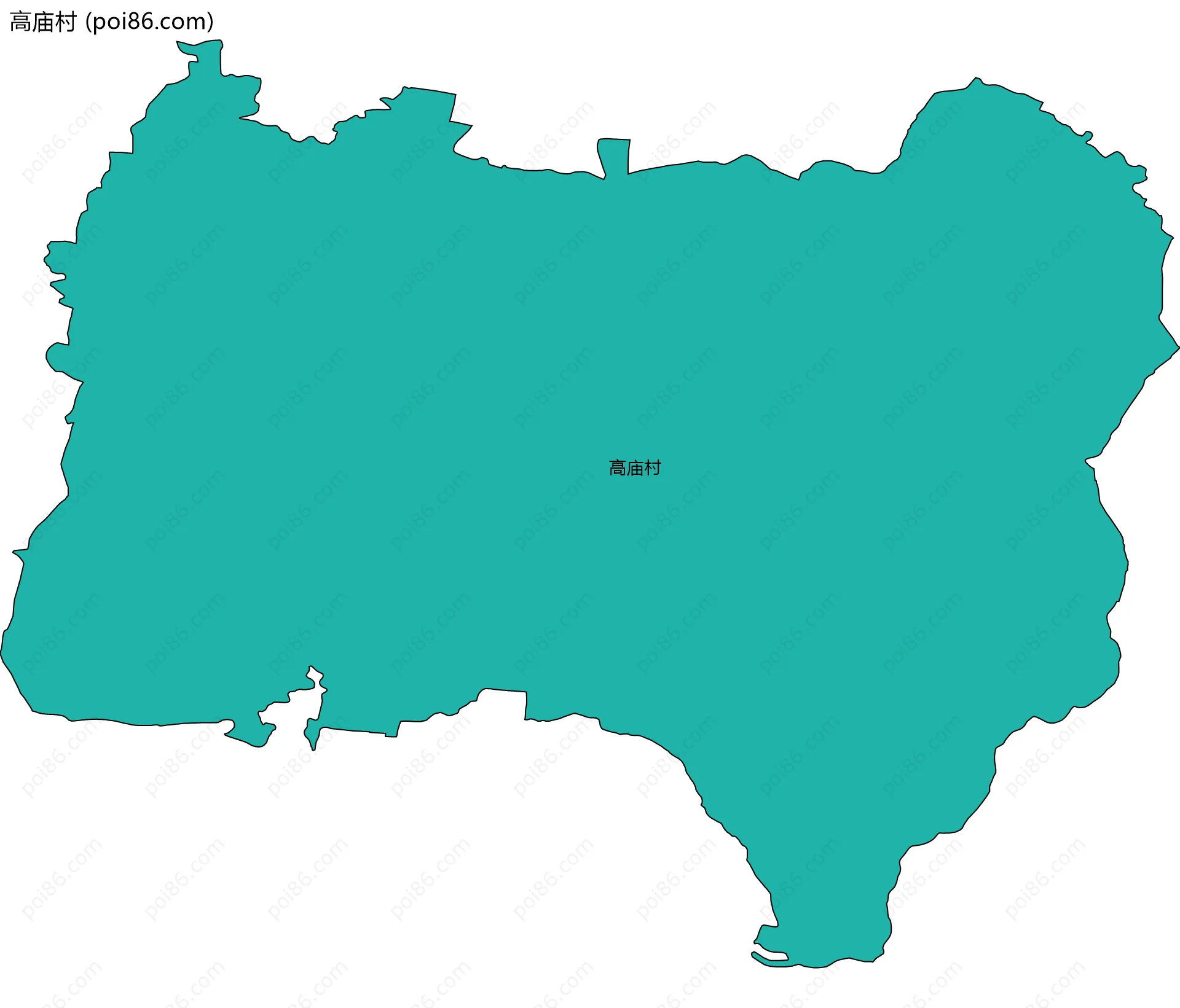 高庙村边界地图