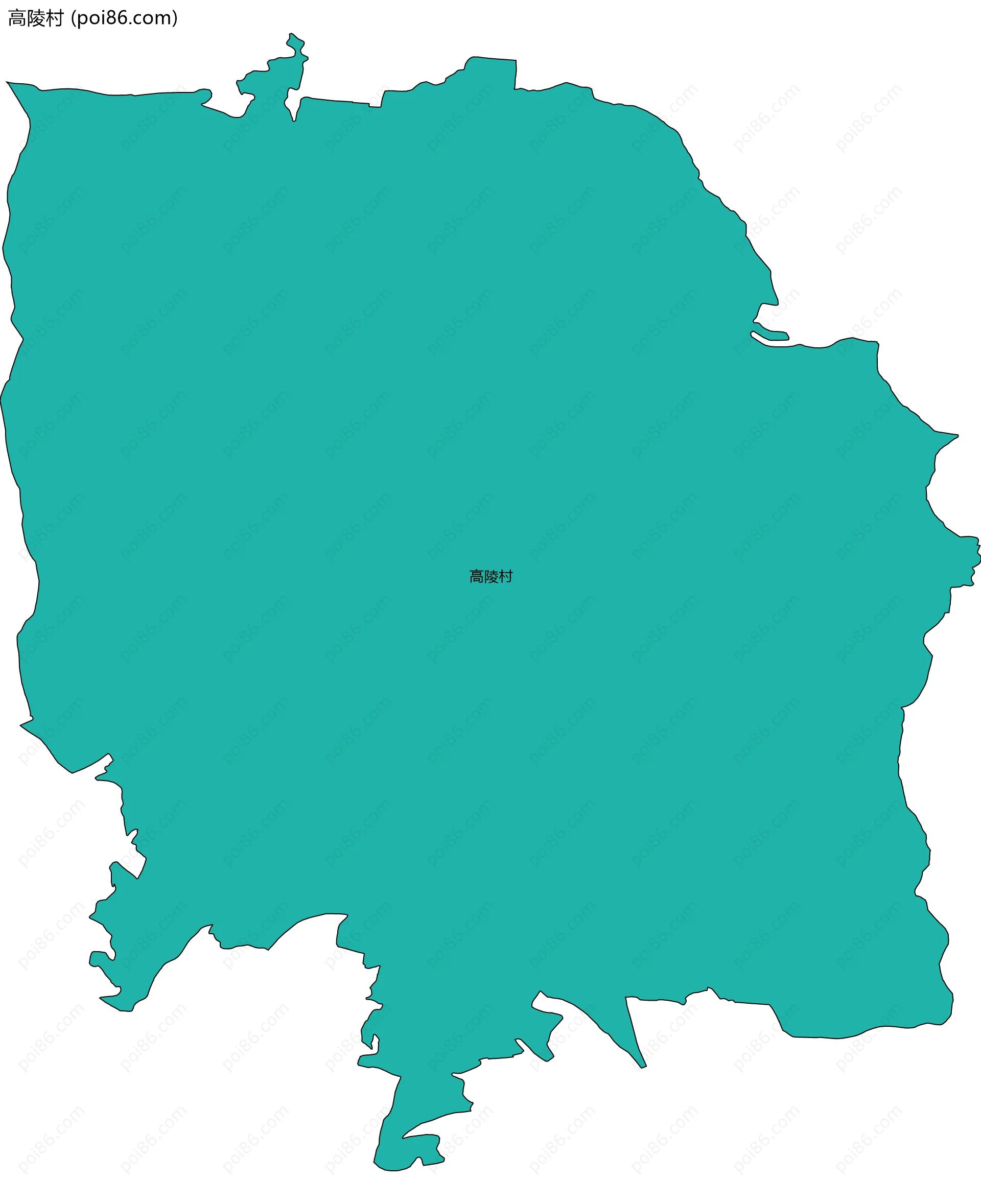 高陵村边界地图