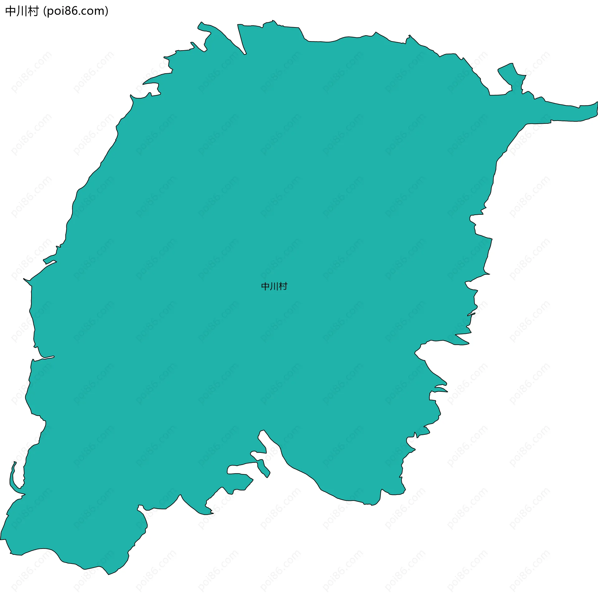 中川村边界地图