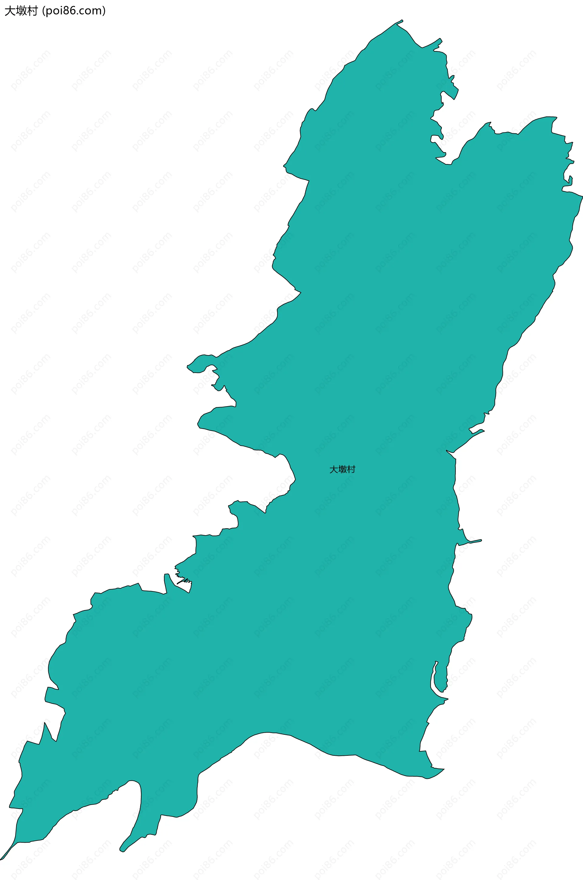 大墩村边界地图