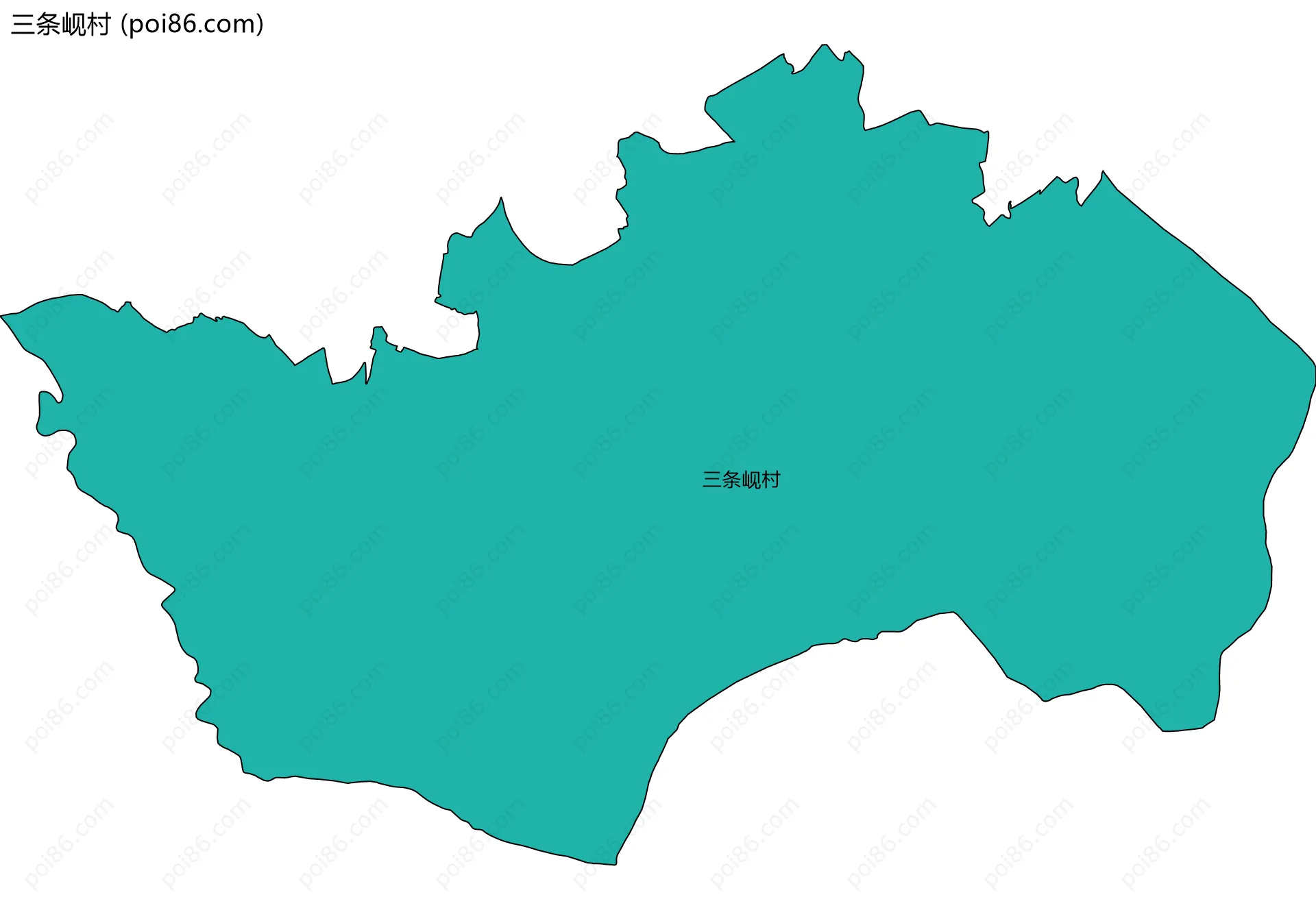 三条岘村边界地图