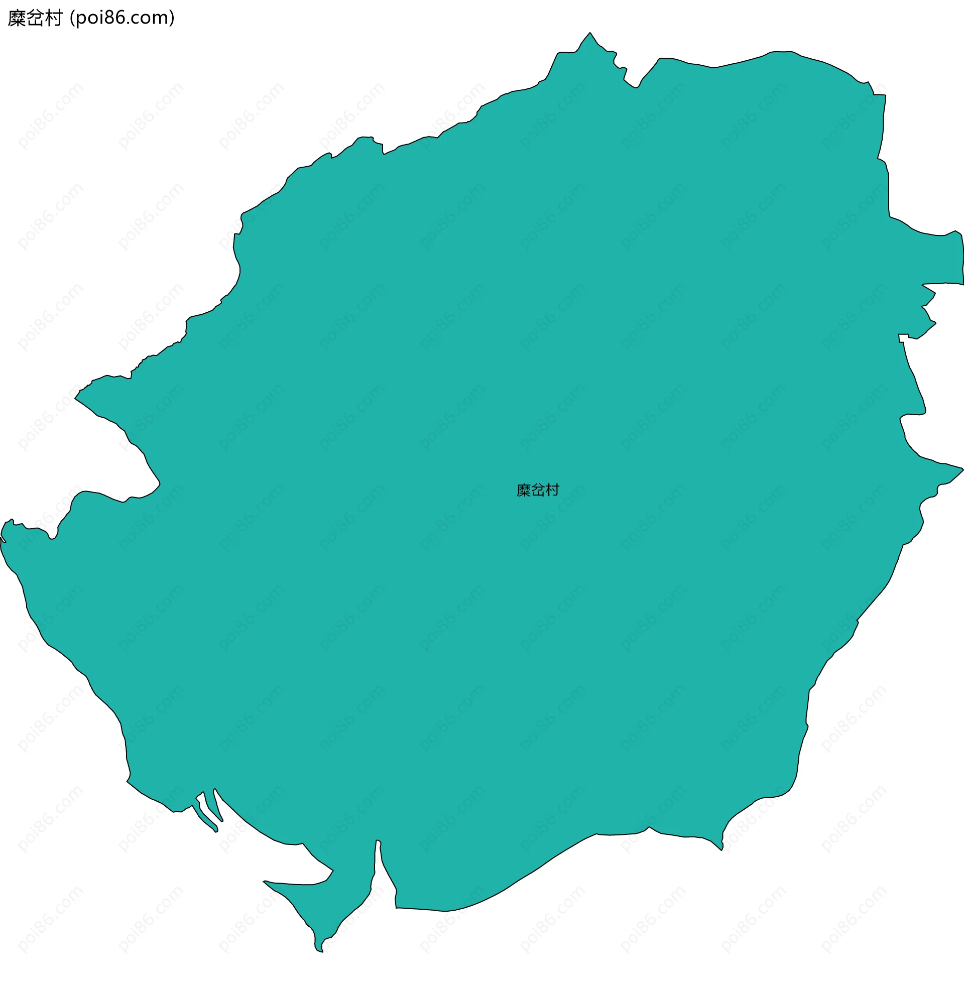 糜岔村边界地图