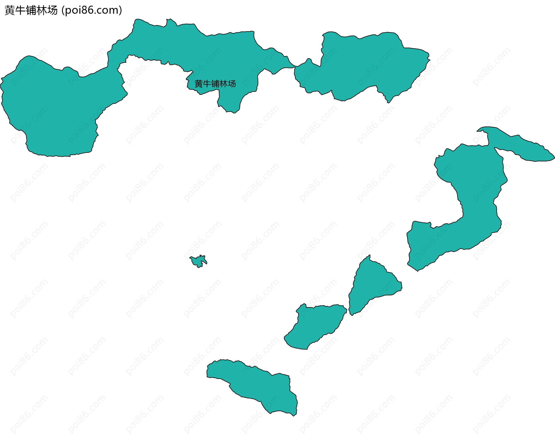 黄牛铺林场边界地图