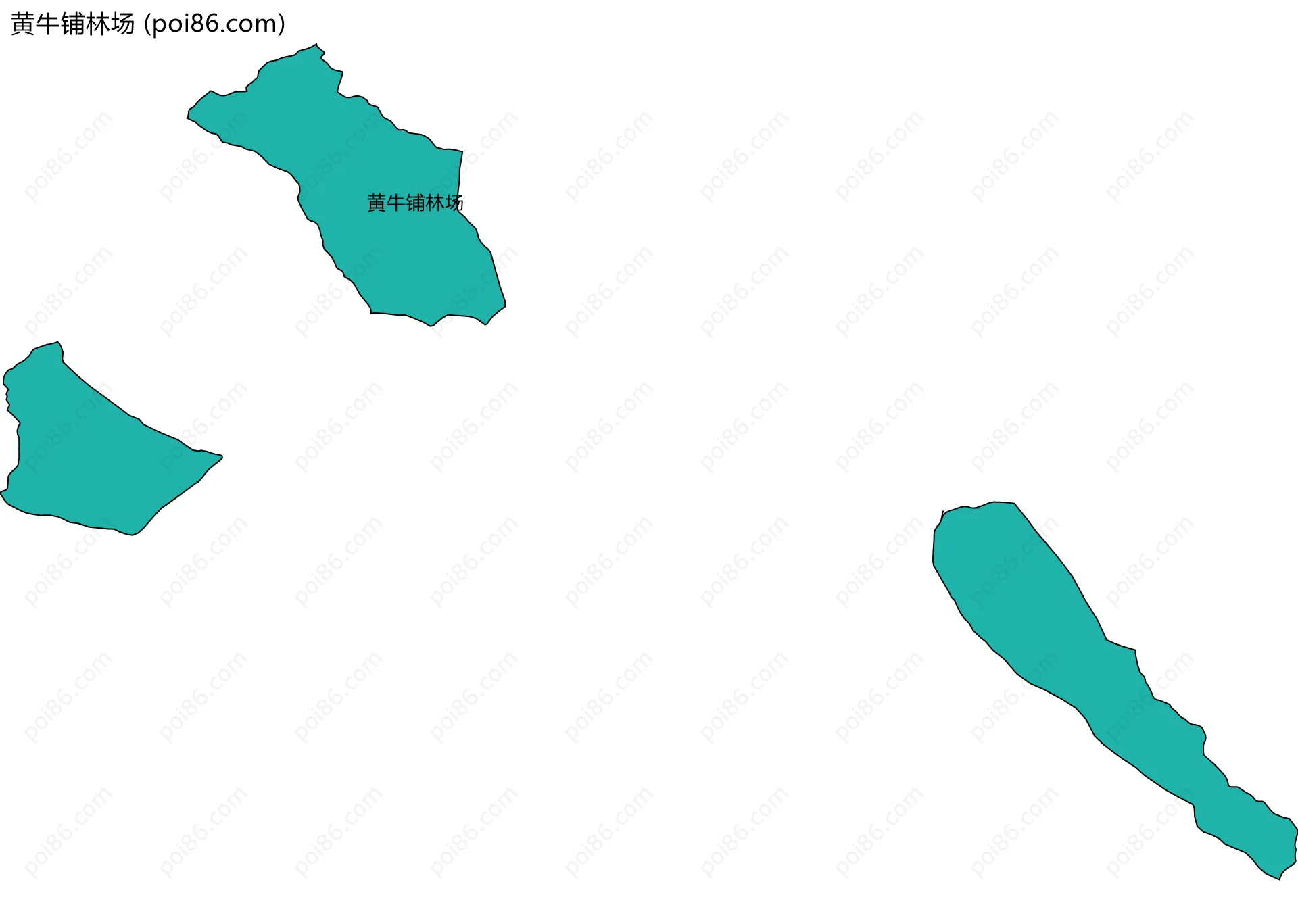 黄牛铺林场边界地图