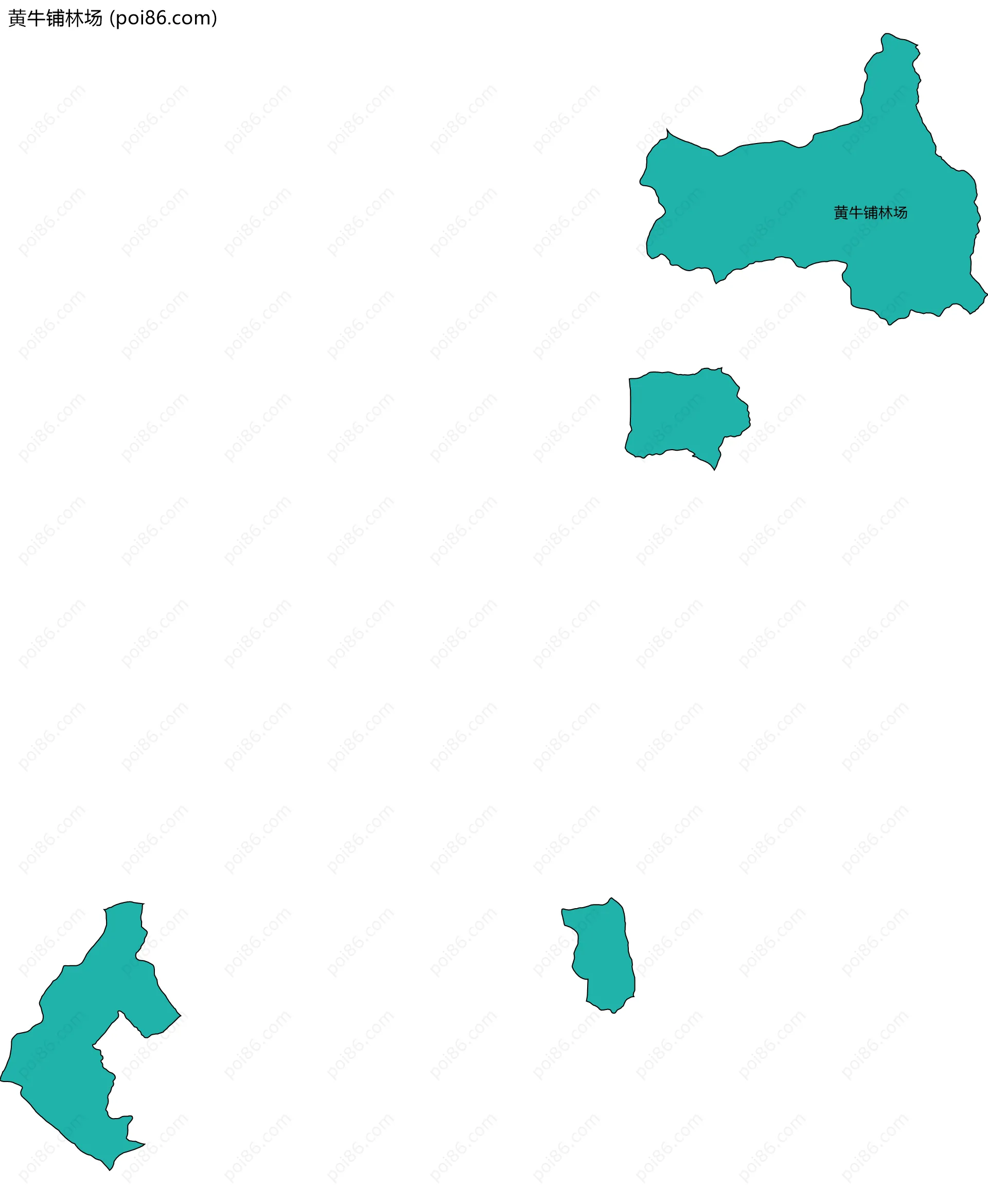 黄牛铺林场边界地图