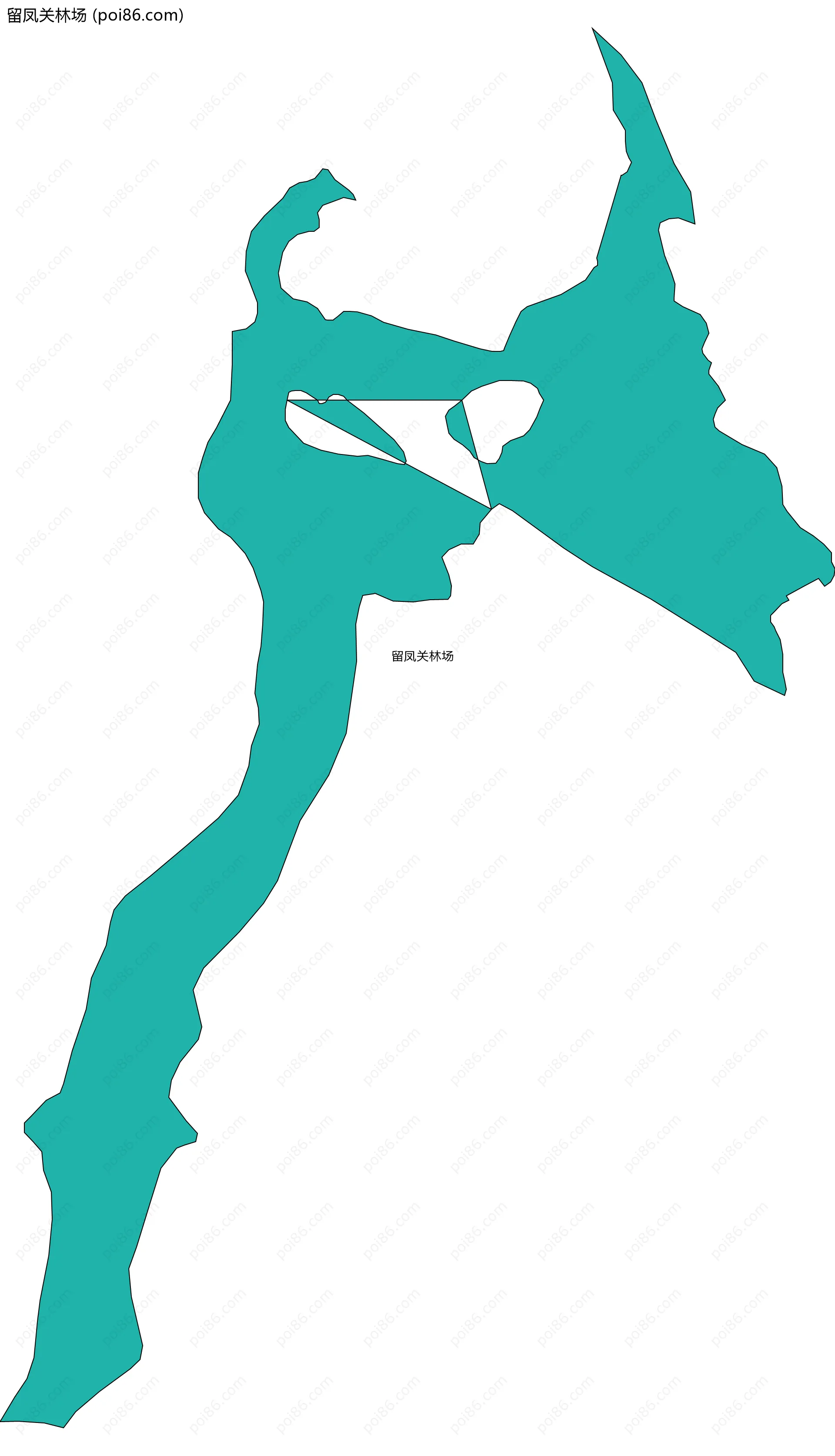 留凤关林场边界地图