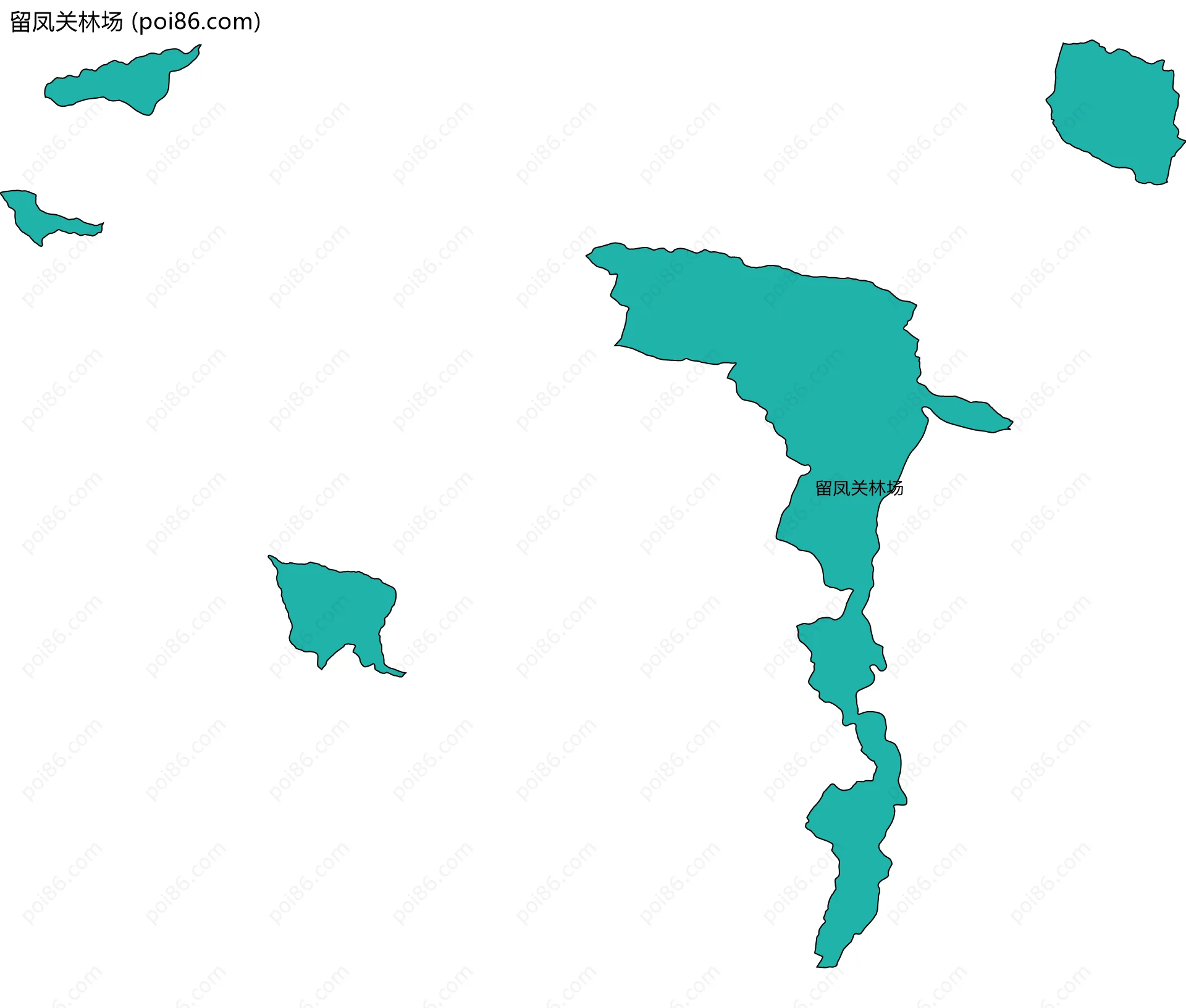 留凤关林场边界地图