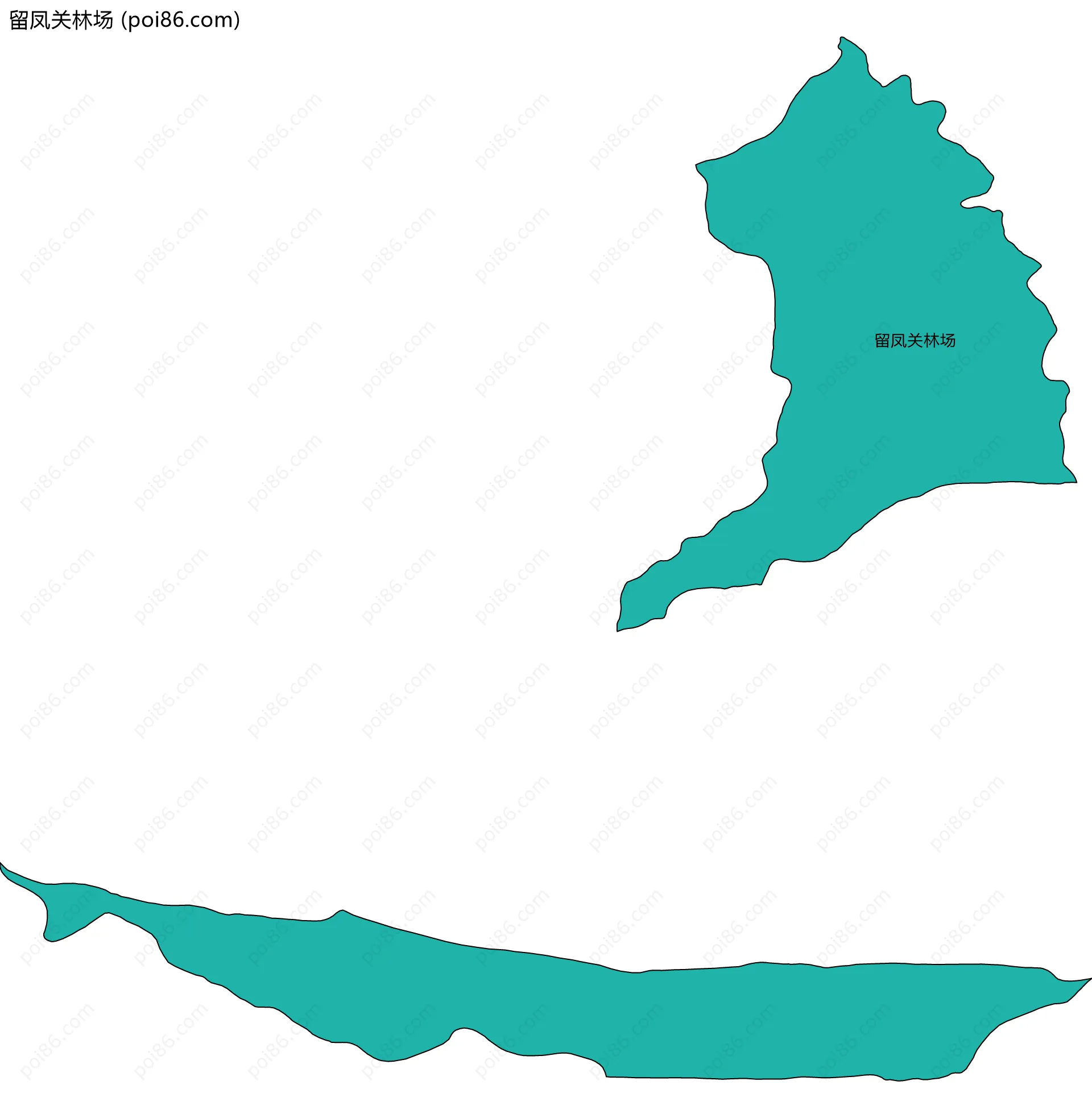 留凤关林场边界地图