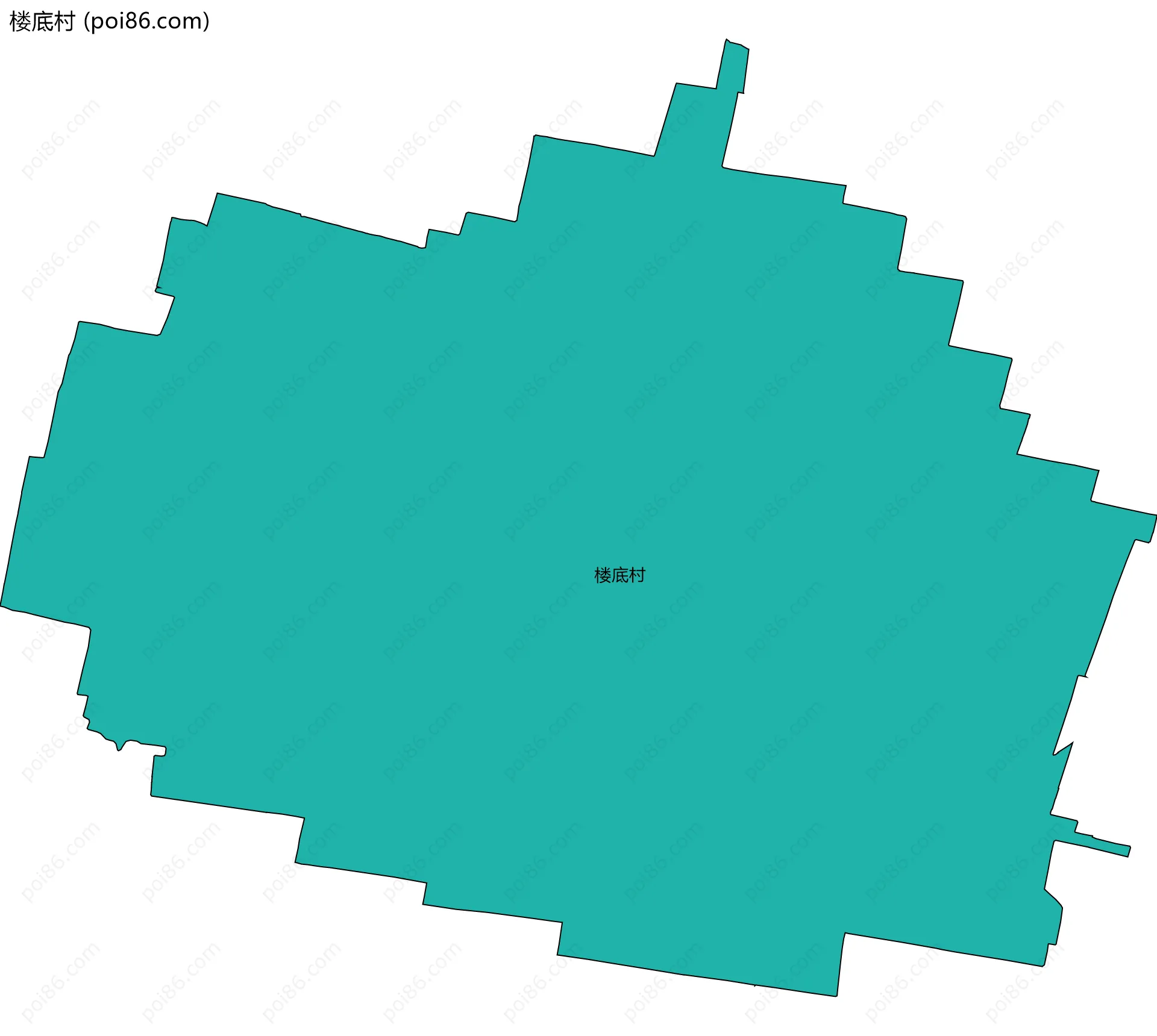 楼底村边界地图