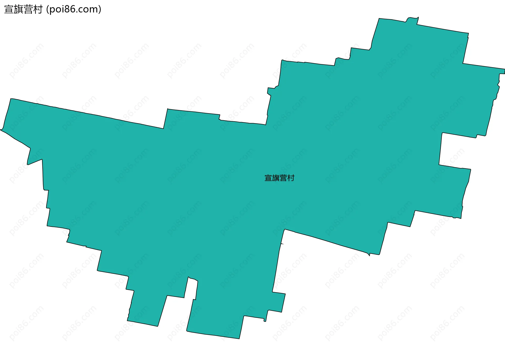 宣旗营村边界地图