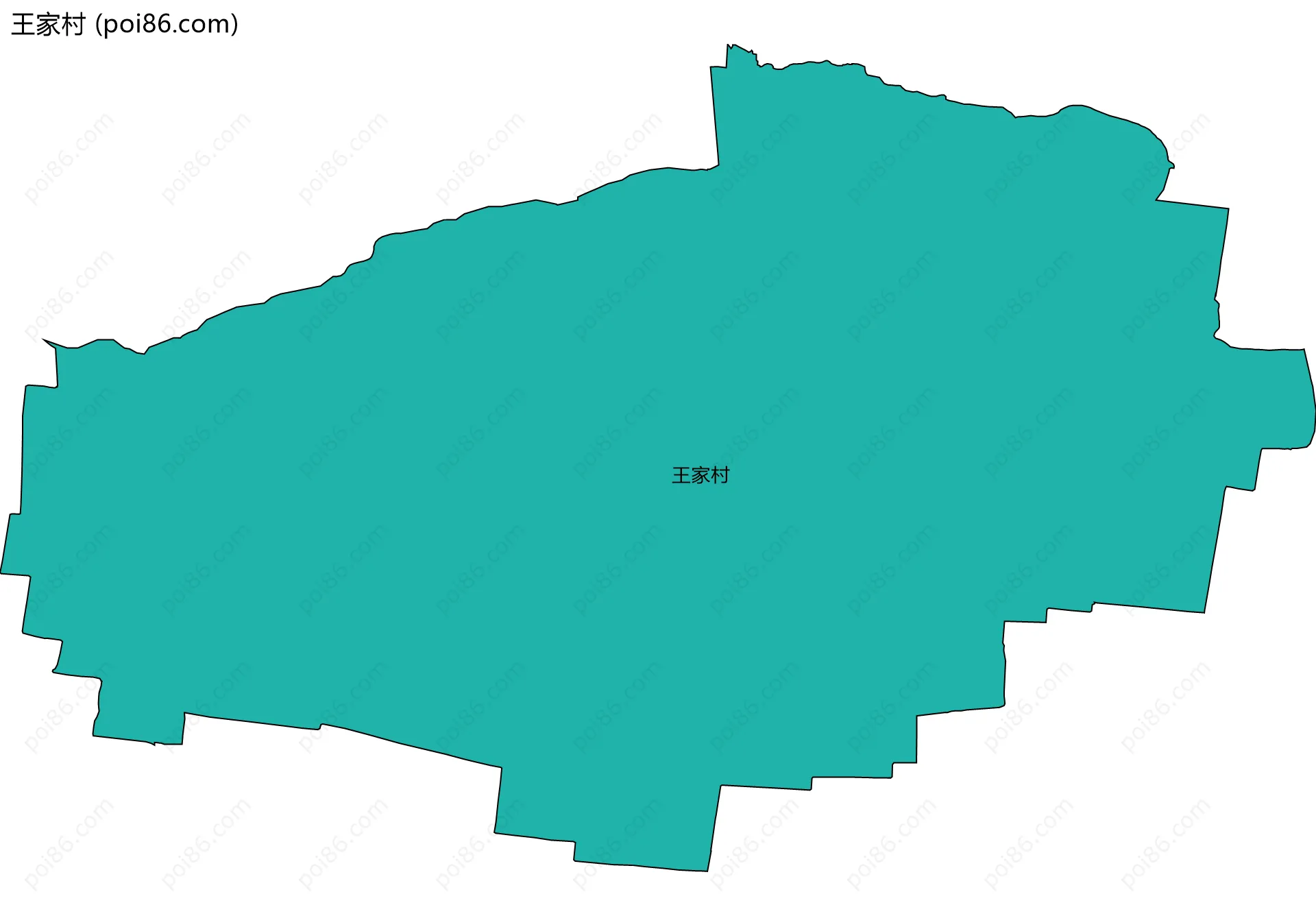 王家村边界地图