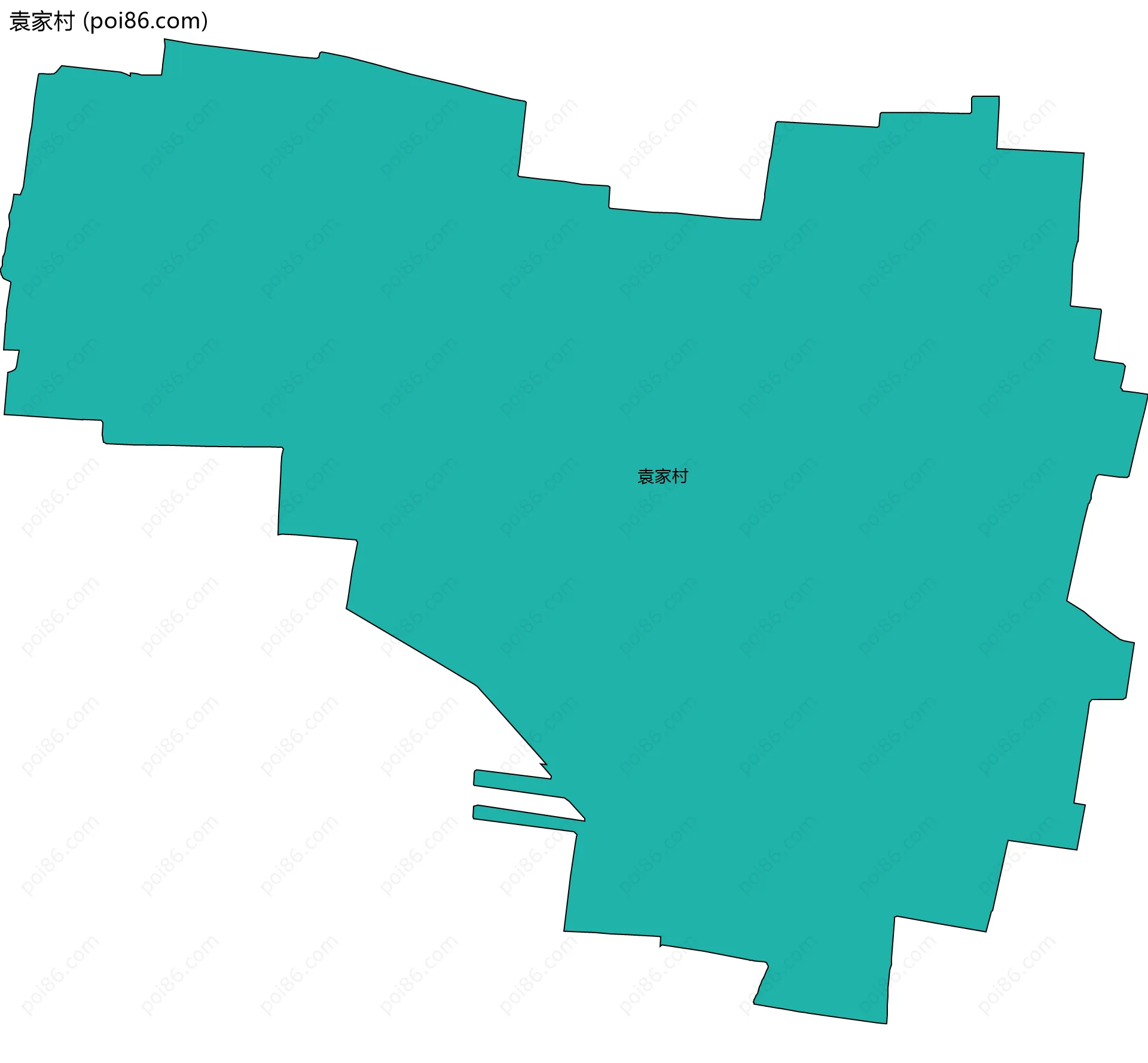 袁家村边界地图