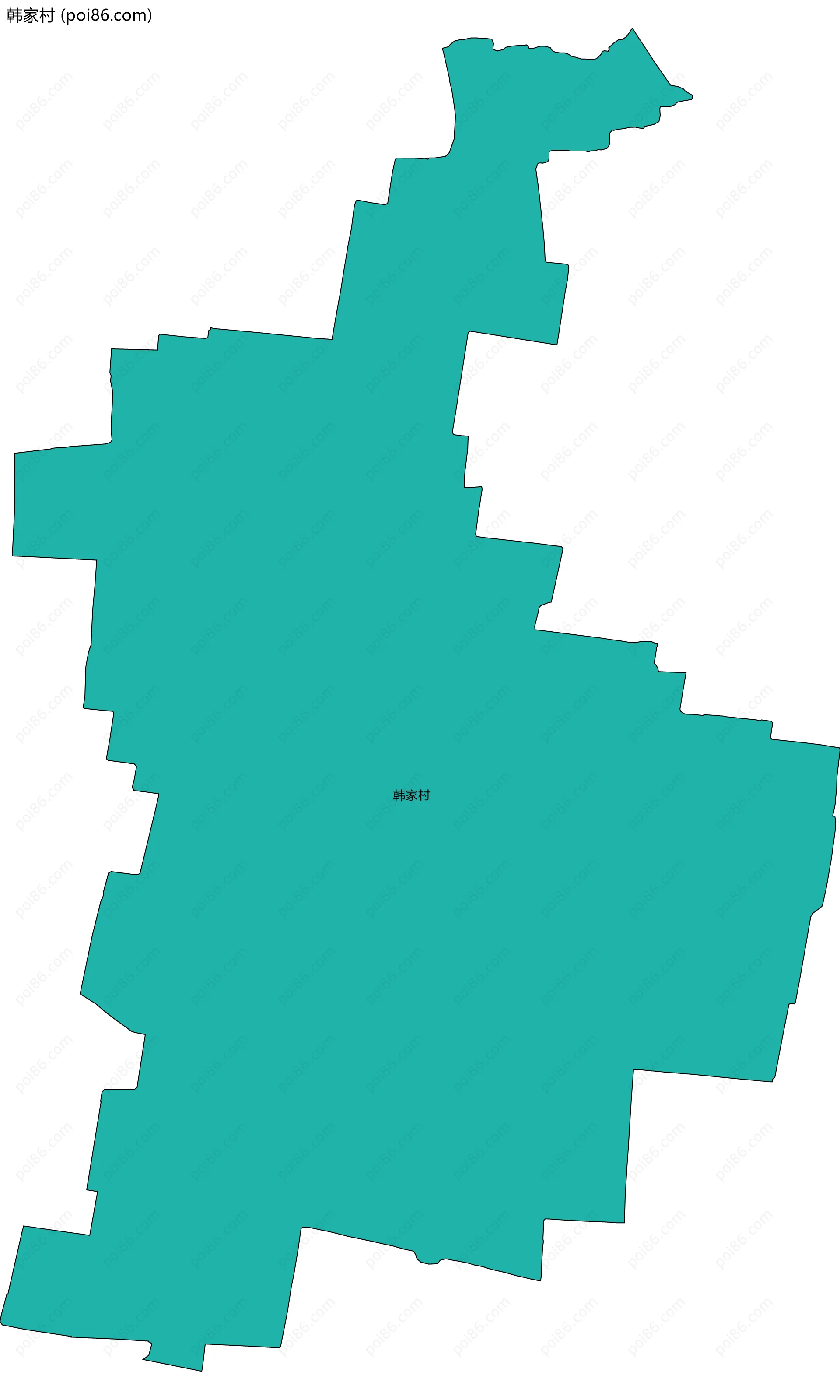 韩家村边界地图