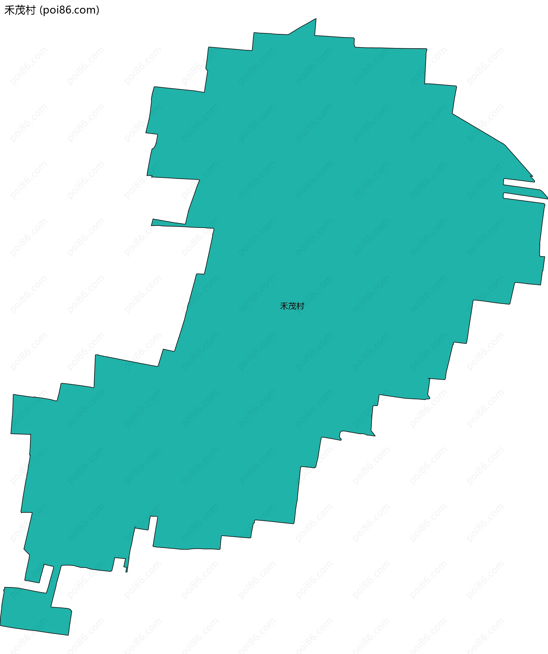 禾茂村边界地图